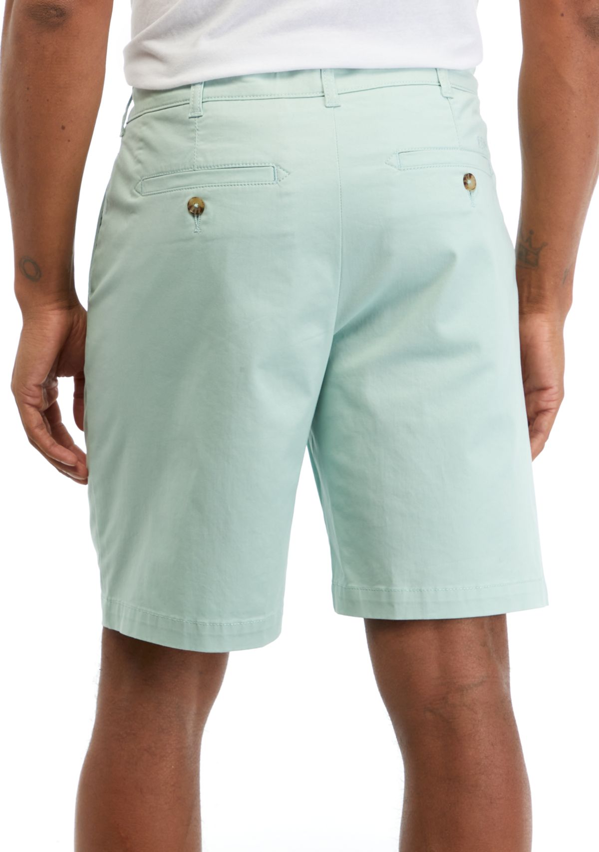 9.5" Flat Front Twill Shorts 