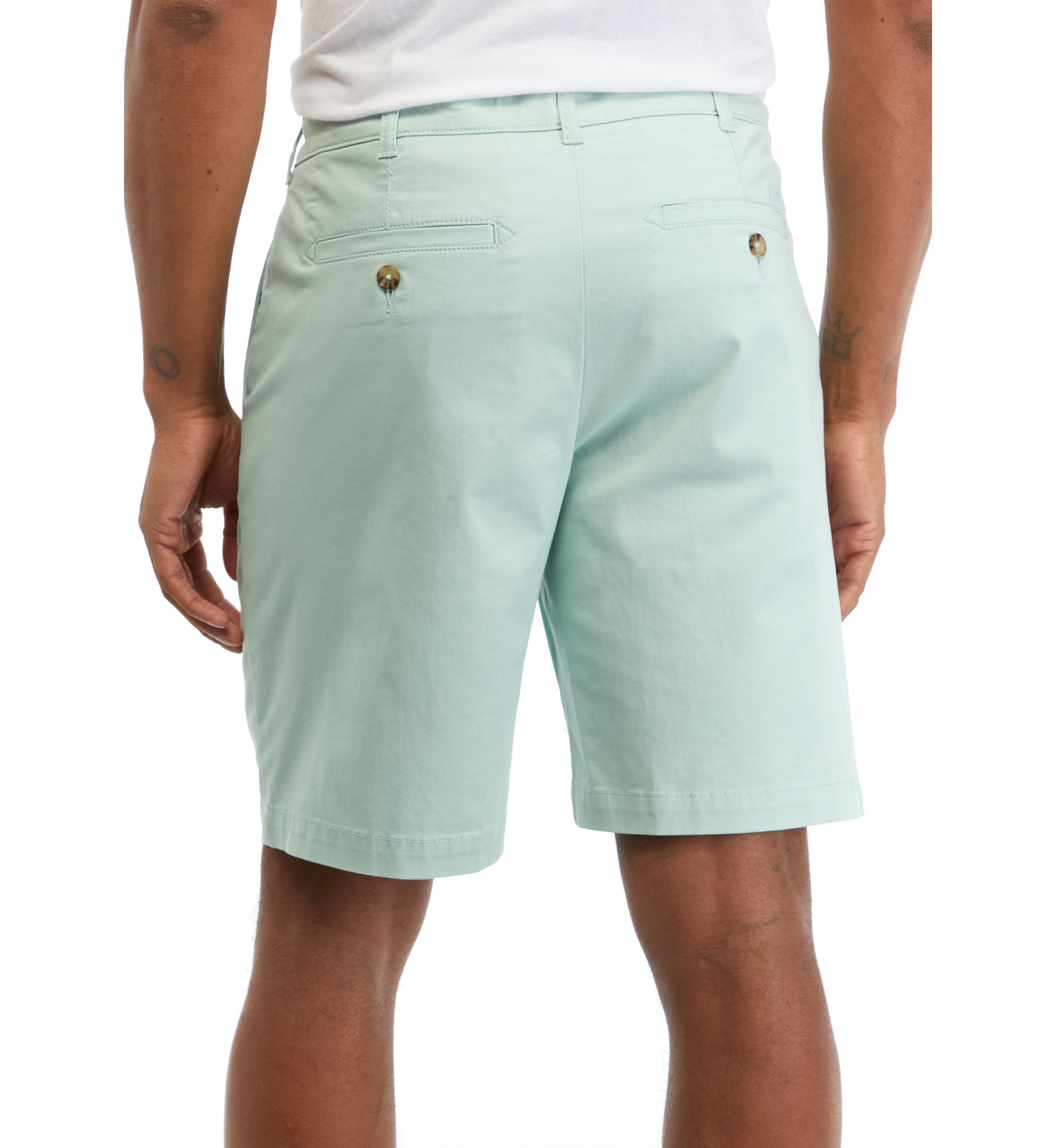 9.5" Flat Front Twill Shorts 