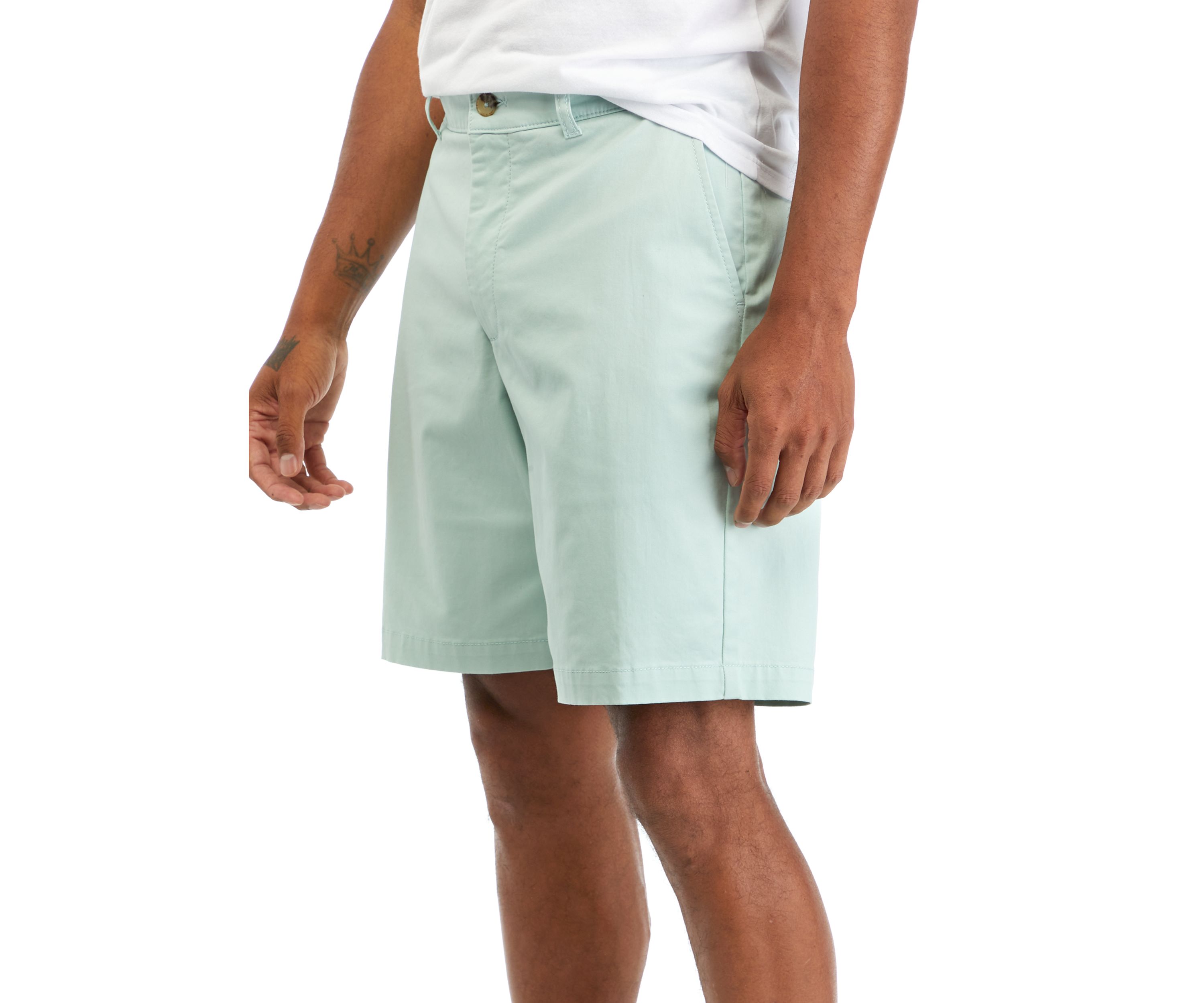 9.5" Flat Front Twill Shorts 