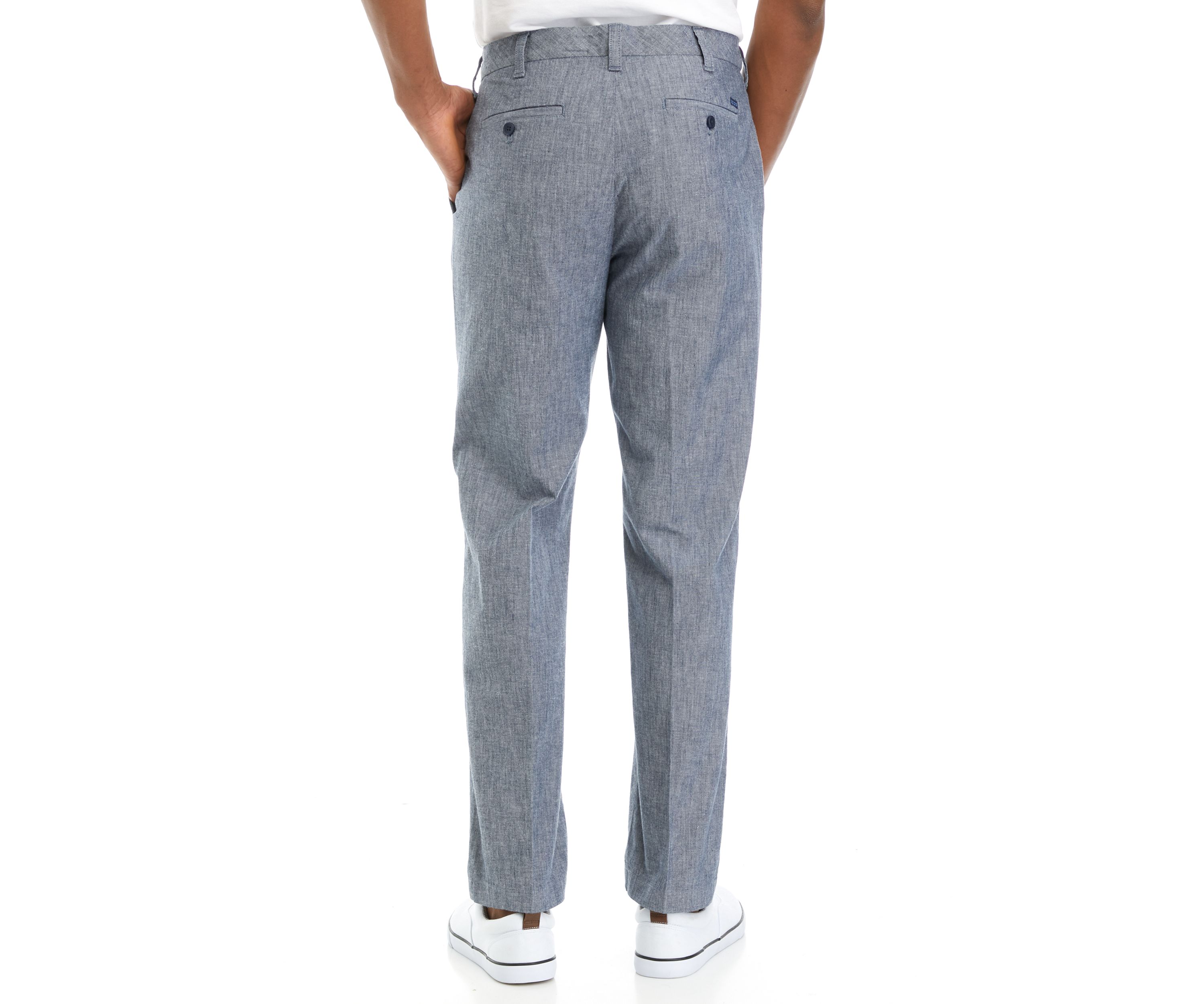 Flat Front Chambray Pants