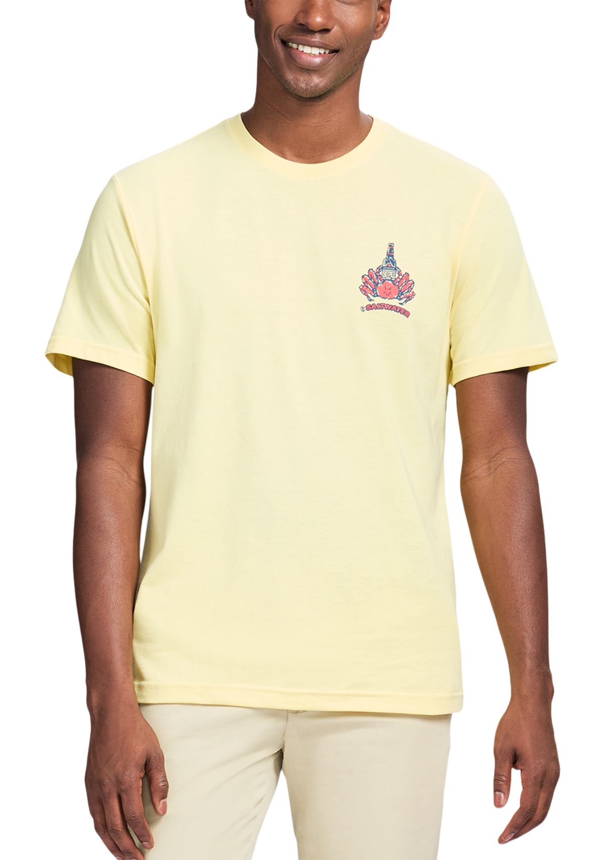 Short Sleeve Soft Washed Graphic Crew T-Shirt