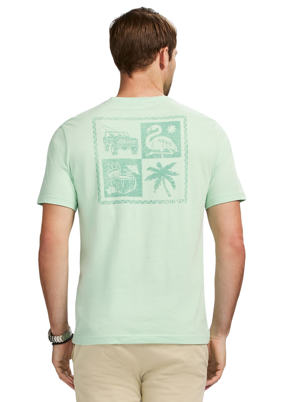 Short Sleeve Soft Washed Graphic Crew T-Shirt 