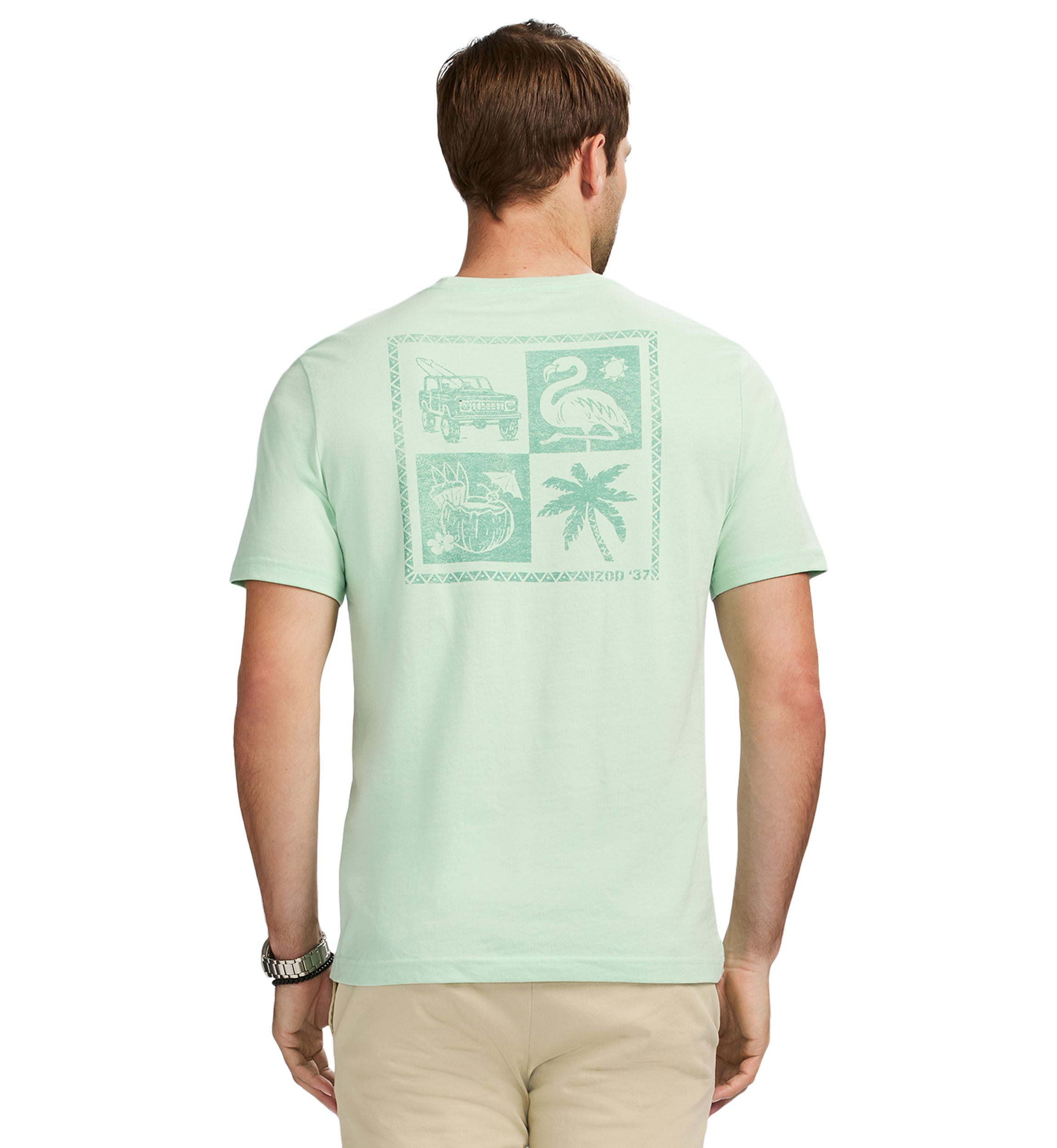 Short Sleeve Soft Washed Graphic Crew T-Shirt 