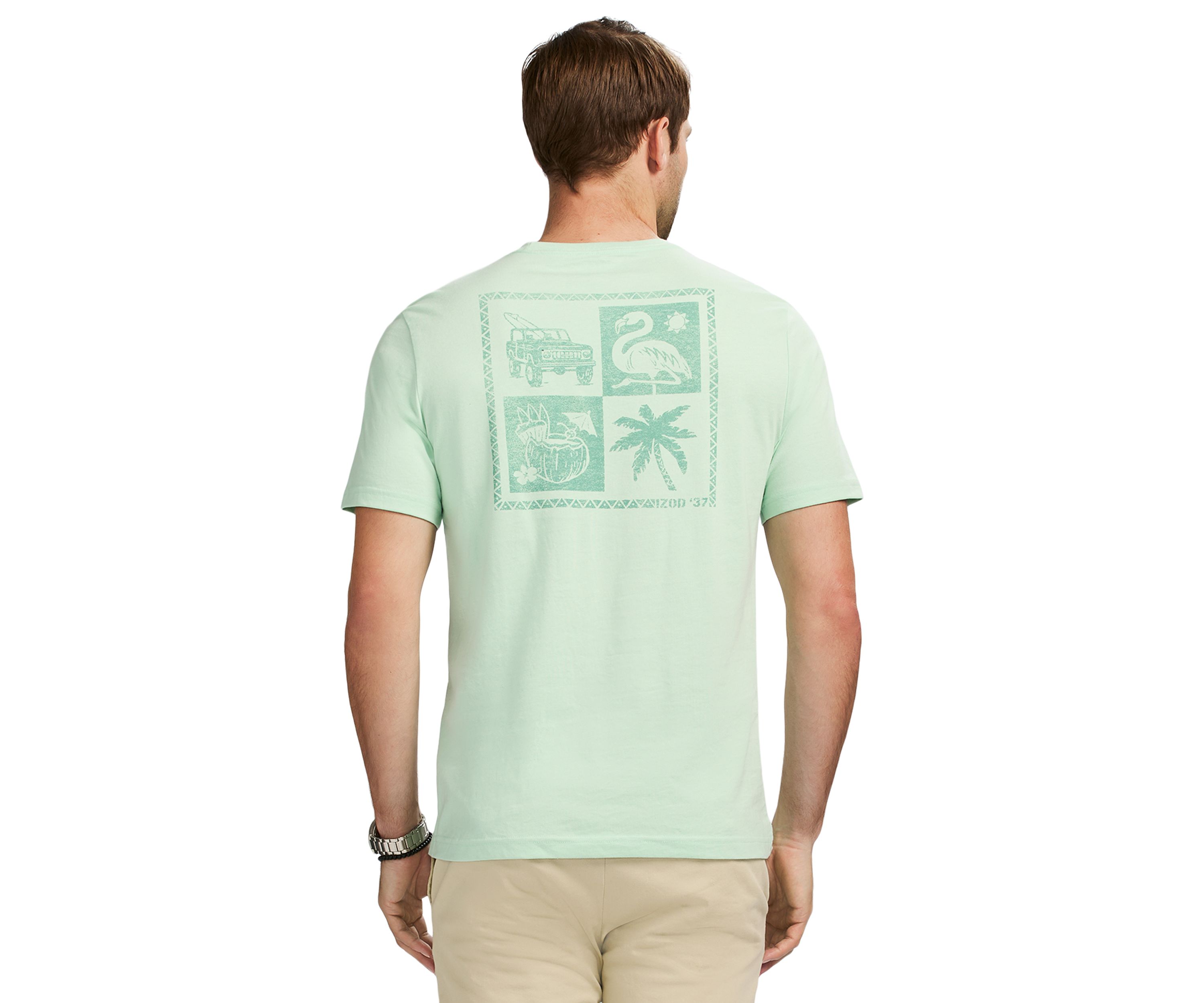 Short Sleeve Soft Washed Graphic Crew T-Shirt 