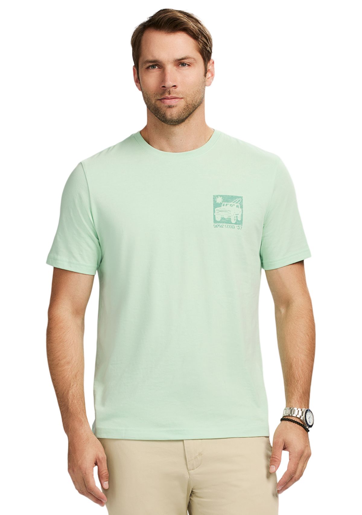 Short Sleeve Soft Washed Graphic Crew T-Shirt 