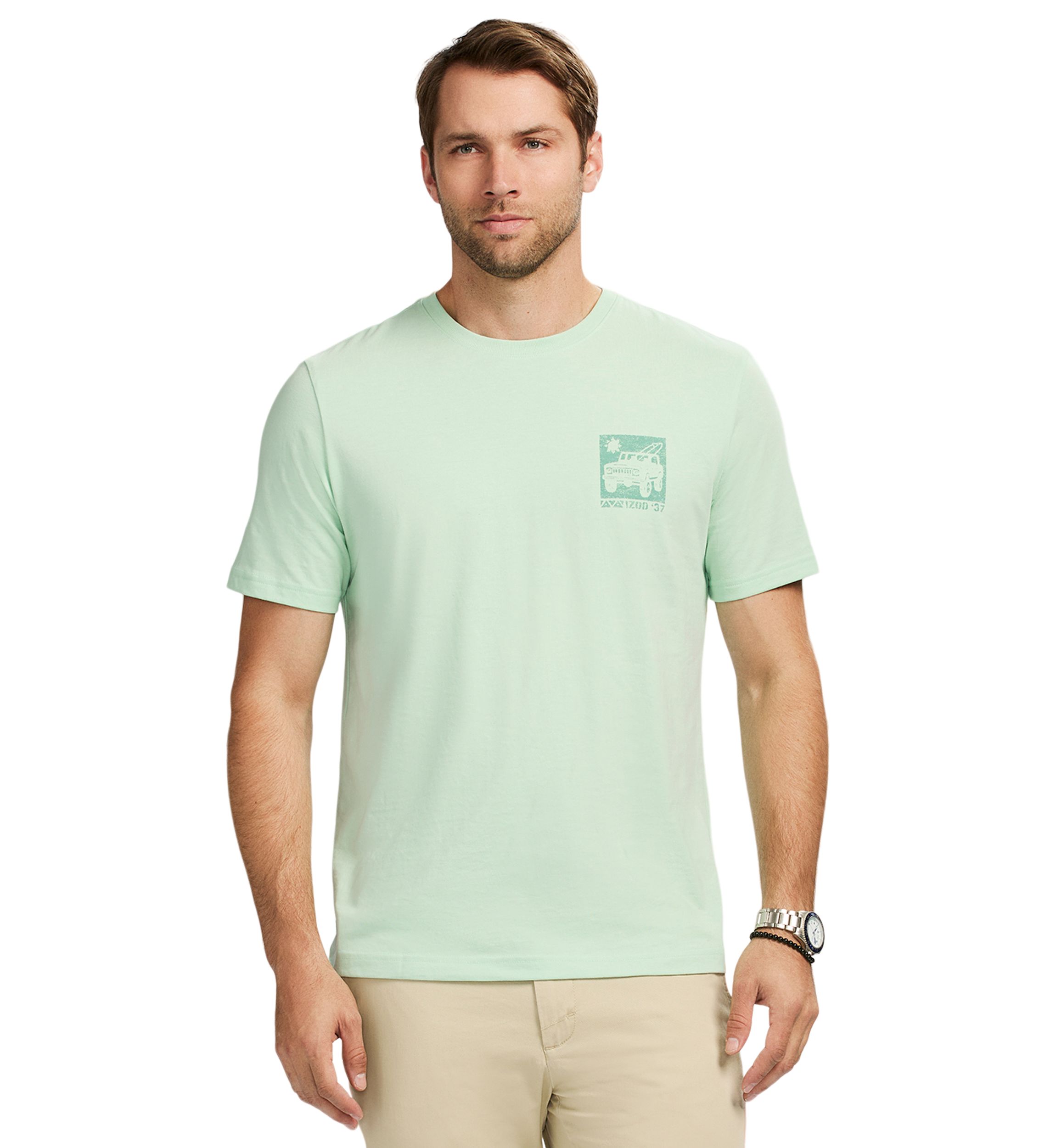 Short Sleeve Soft Washed Graphic Crew T-Shirt 