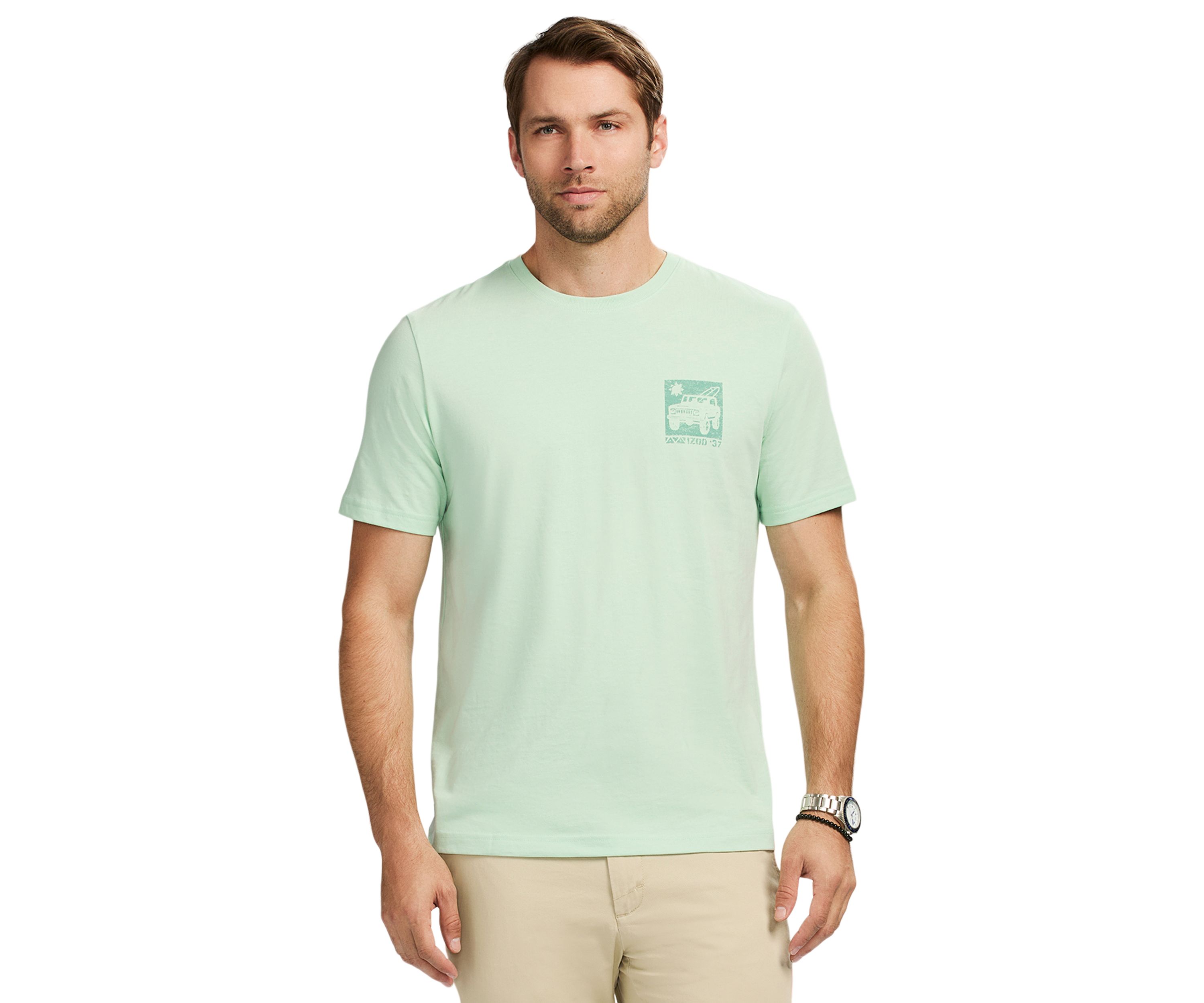 Short Sleeve Soft Washed Graphic Crew T-Shirt 