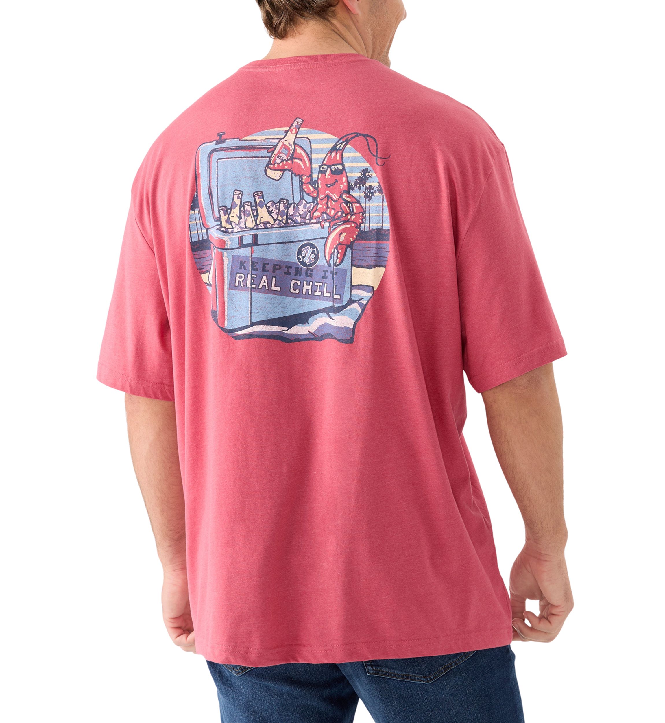 Big & Tall Short Sleeve Lobster Graphic T-Shirt 