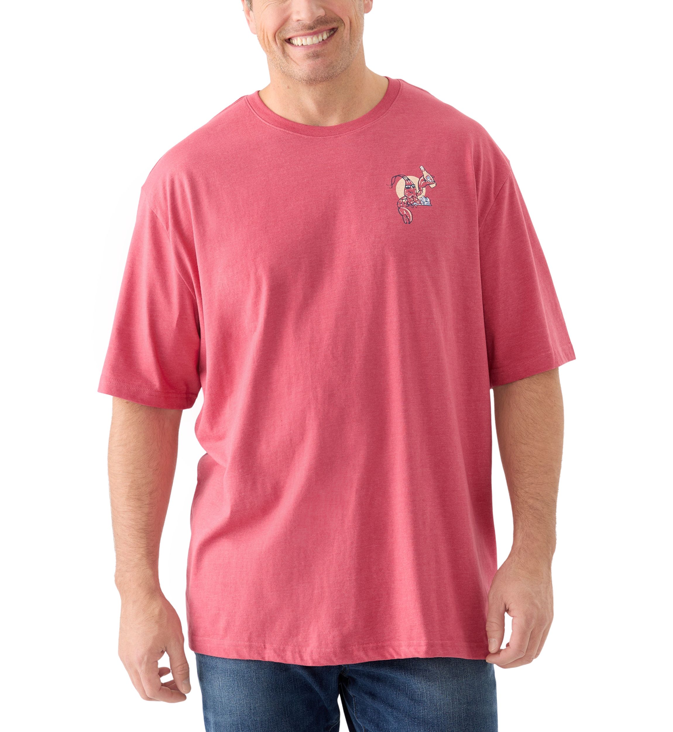 Big & Tall Short Sleeve Lobster Graphic T-Shirt 