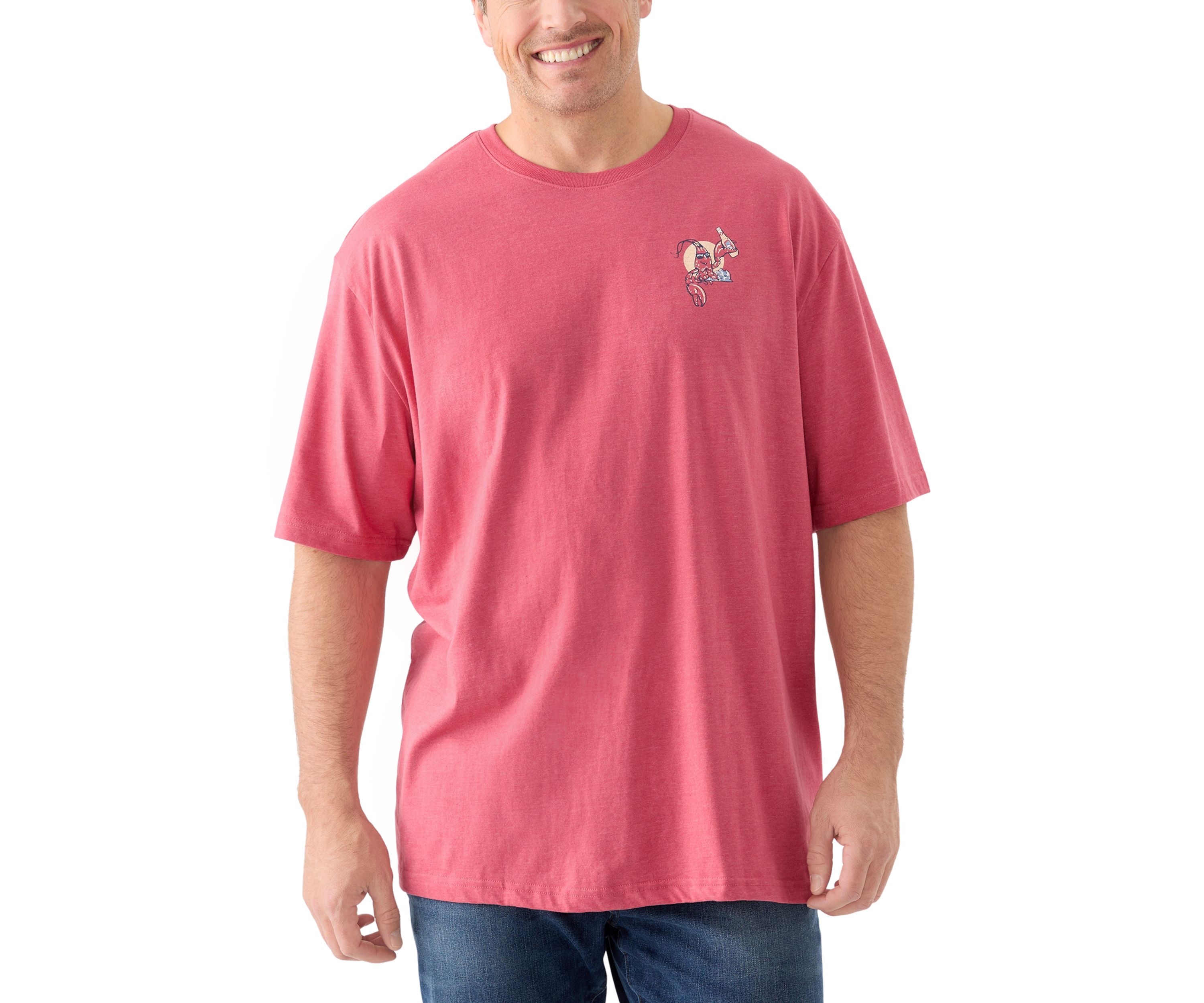 Big & Tall Short Sleeve Lobster Graphic T-Shirt 