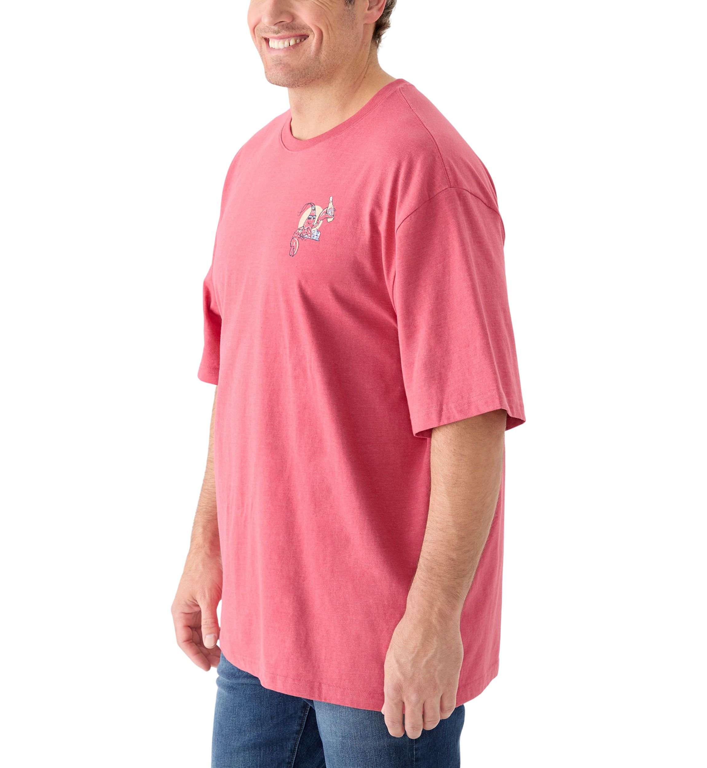 Big & Tall Short Sleeve Lobster Graphic T-Shirt 