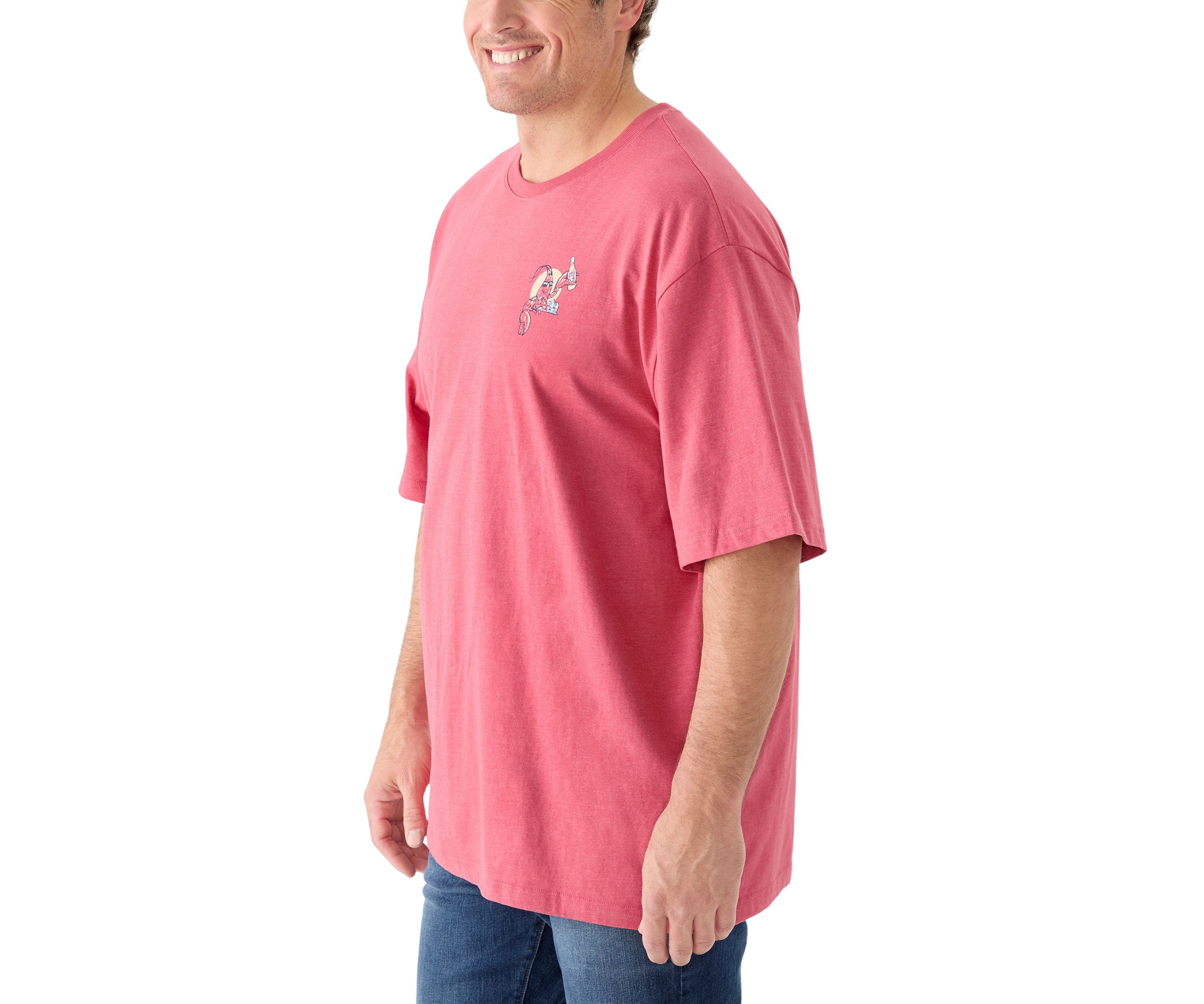 Big & Tall Short Sleeve Lobster Graphic T-Shirt 