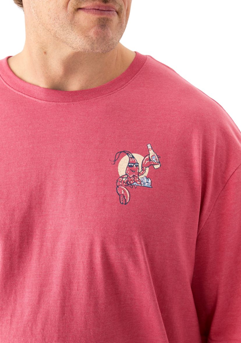 Big & Tall Short Sleeve Lobster Graphic T-Shirt 