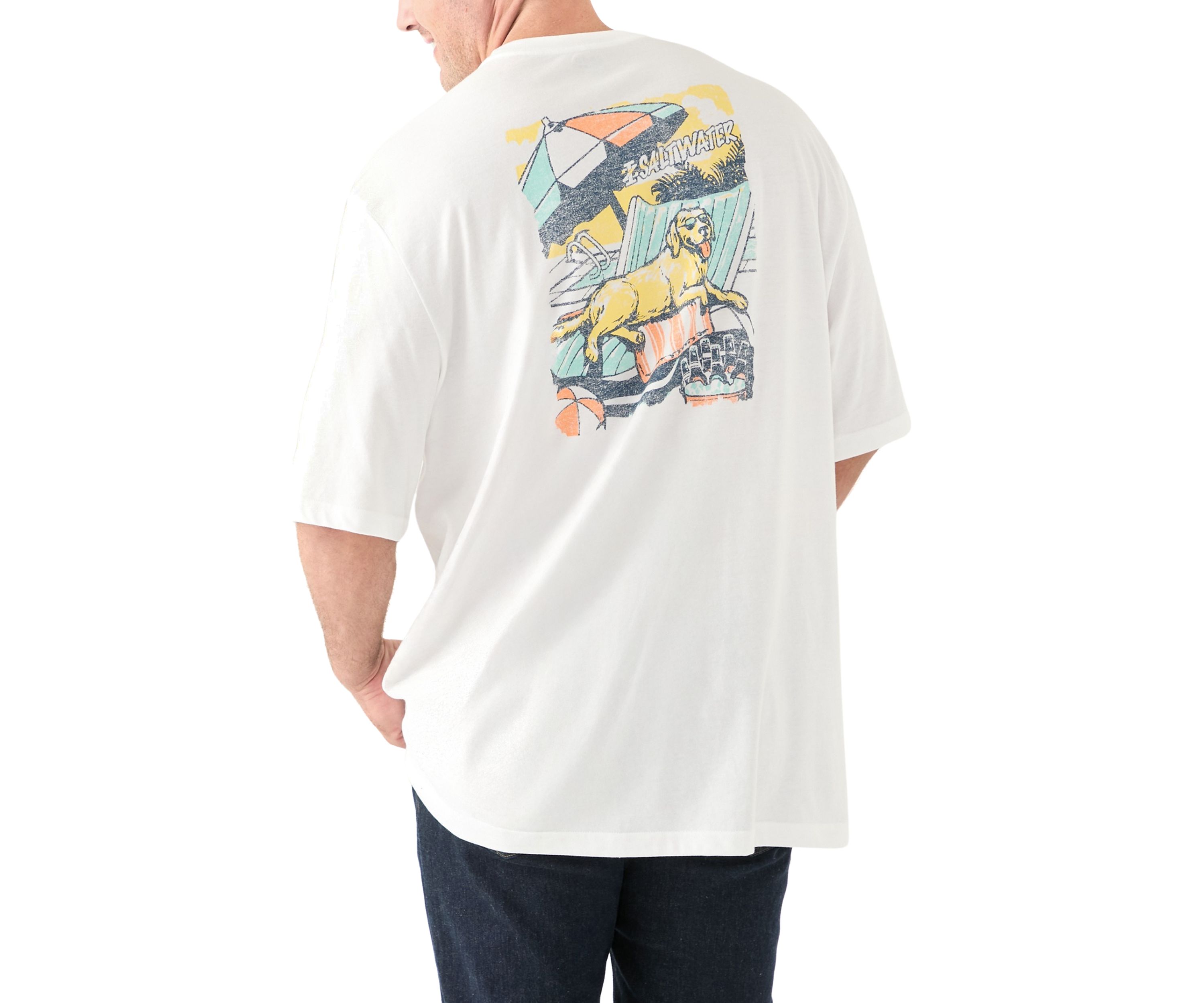 Short Sleeve Pool Day Dog Graphic T-Shirt