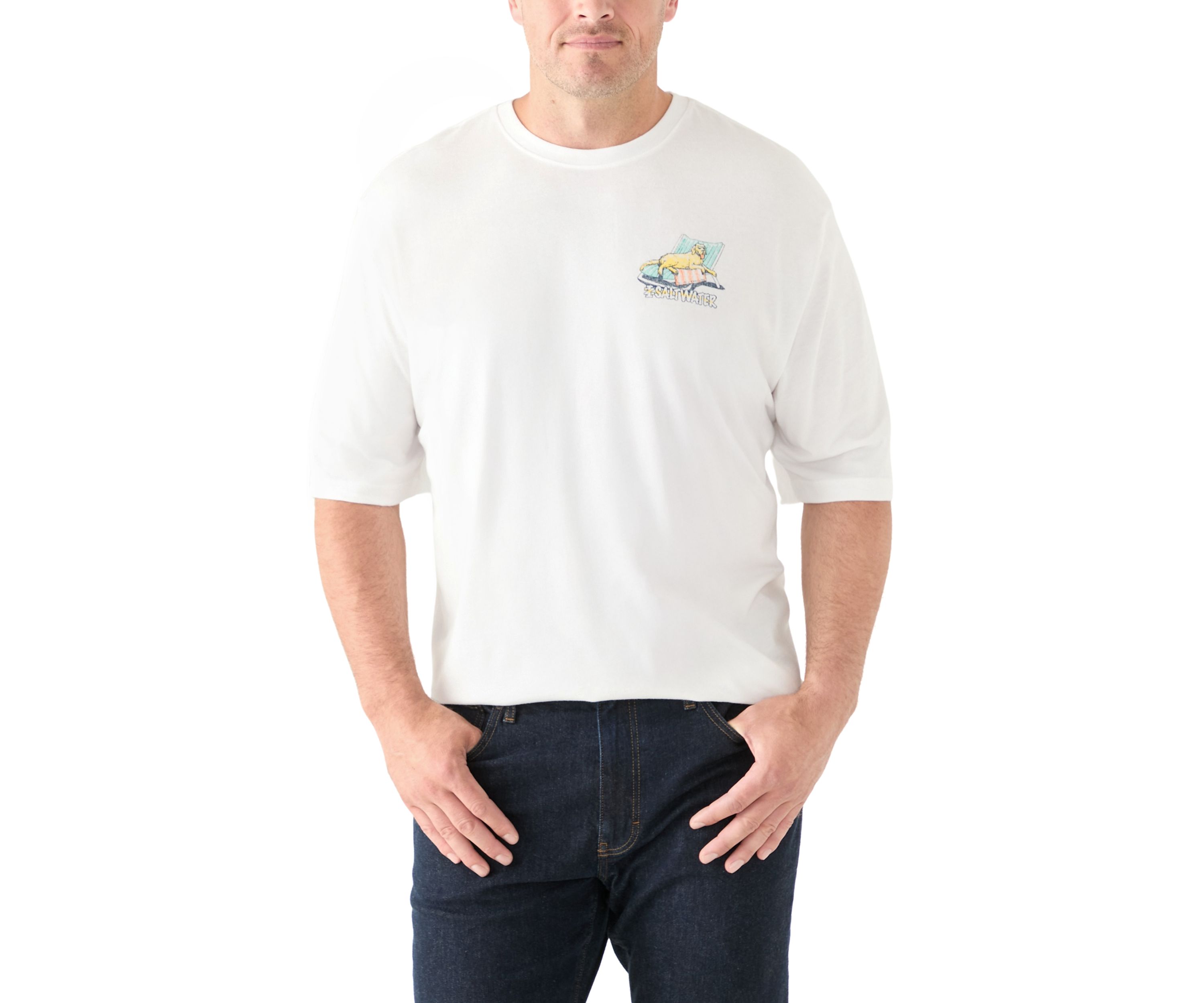 Short Sleeve Pool Day Dog Graphic T-Shirt
