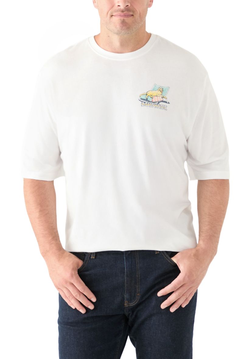 Short Sleeve Pool Day Dog Graphic T-Shirt