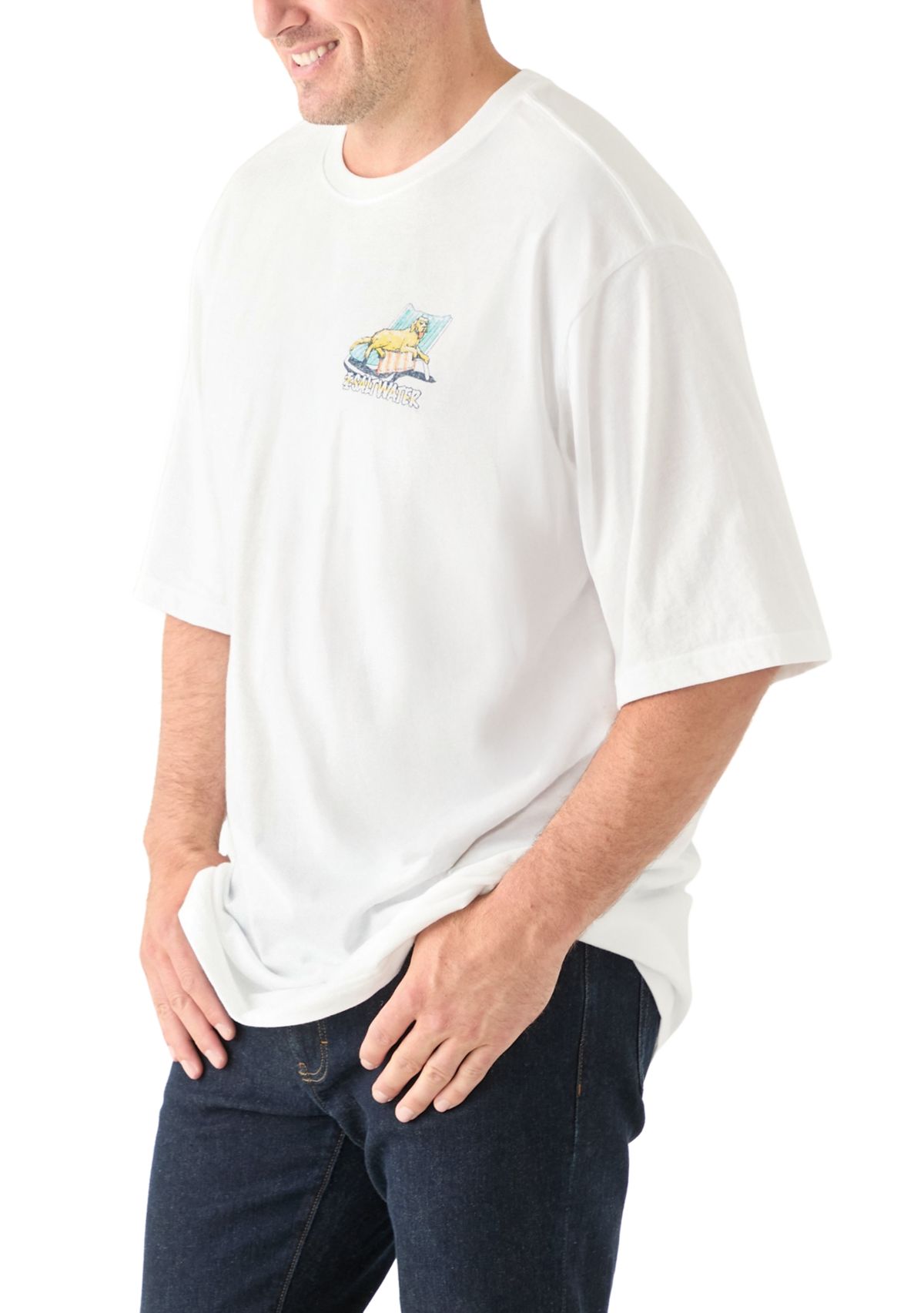 Short Sleeve Pool Day Dog Graphic T-Shirt