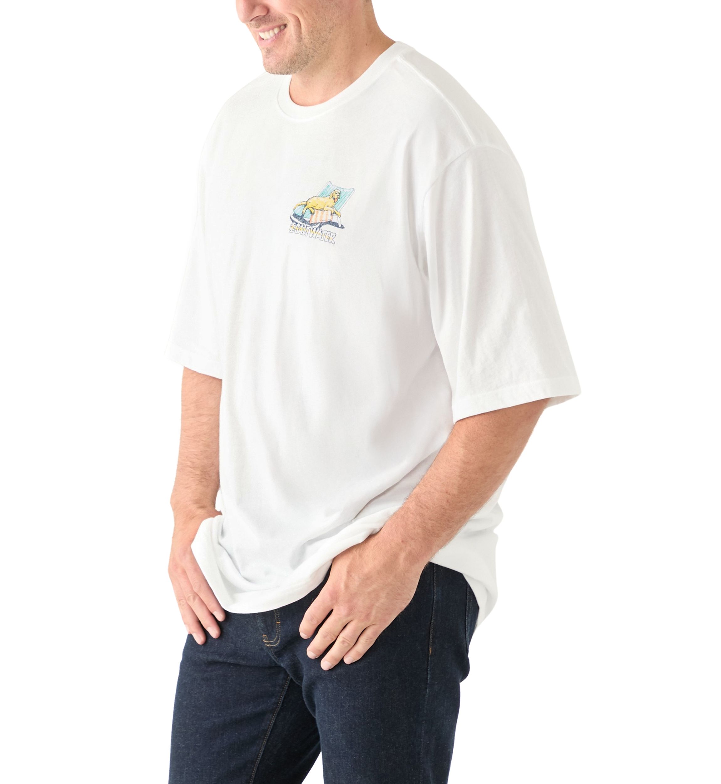 Short Sleeve Pool Day Dog Graphic T-Shirt