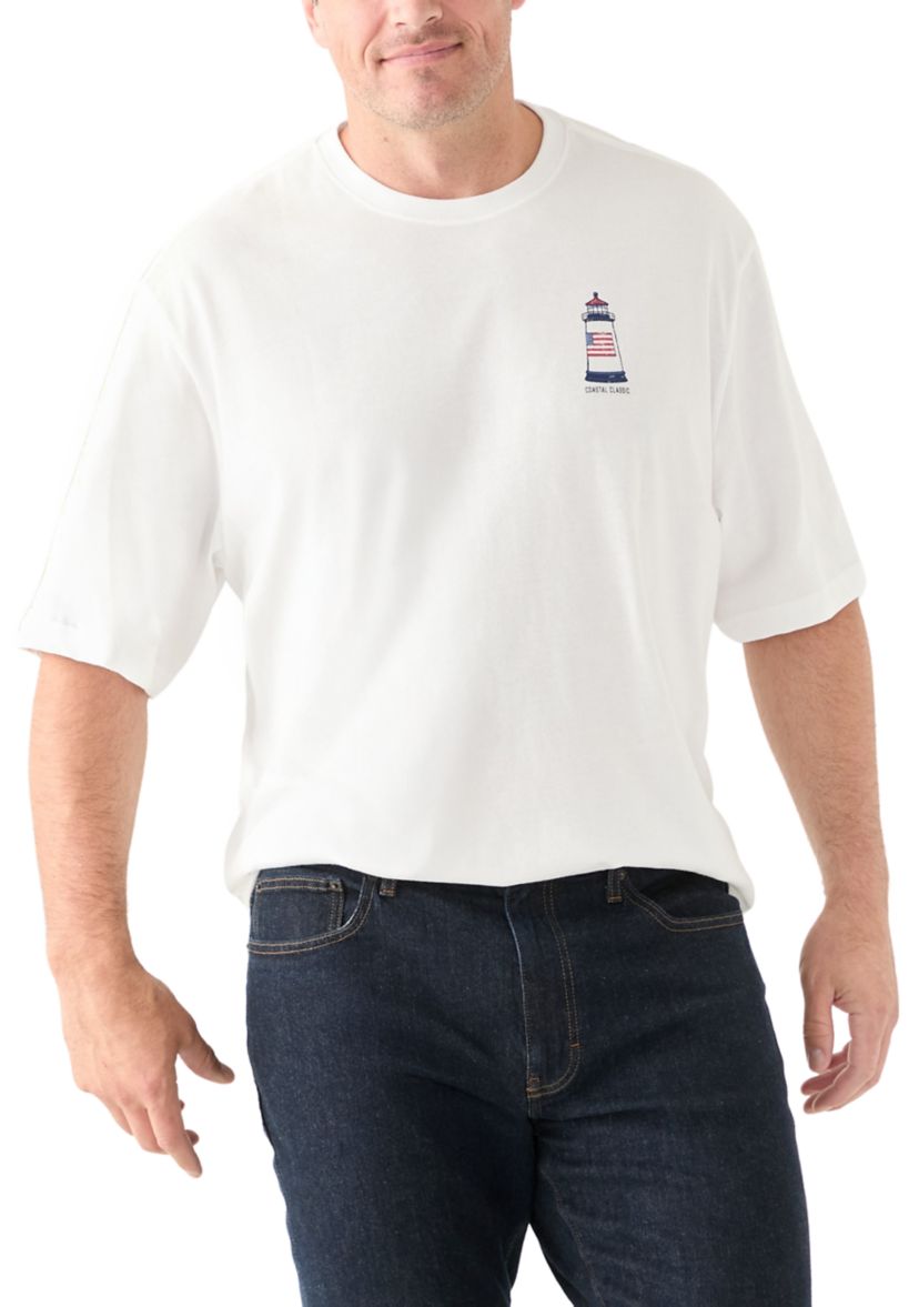 Big & Tall Short Sleeve Coastal Classic Lighthouse Graphic T-Shirt