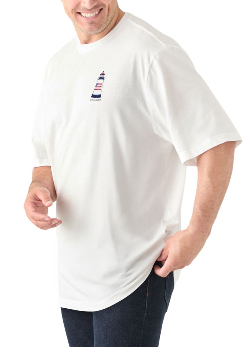 Big & Tall Short Sleeve Coastal Classic Lighthouse Graphic T-Shirt
