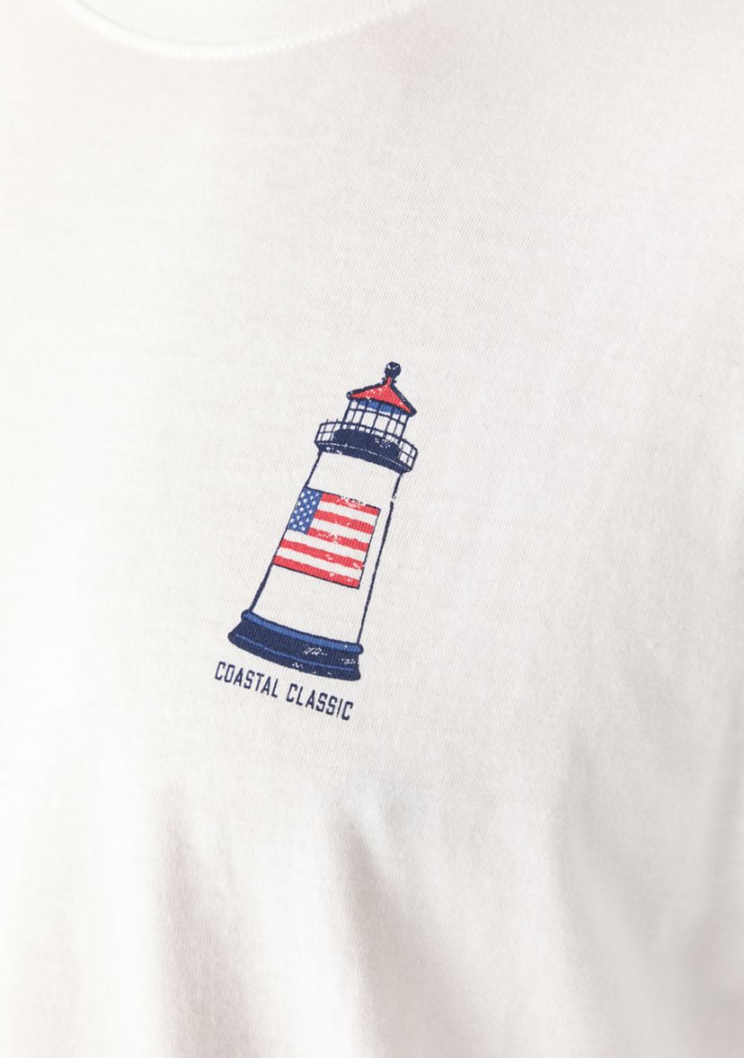 Big & Tall Short Sleeve Coastal Classic Lighthouse Graphic T-Shirt