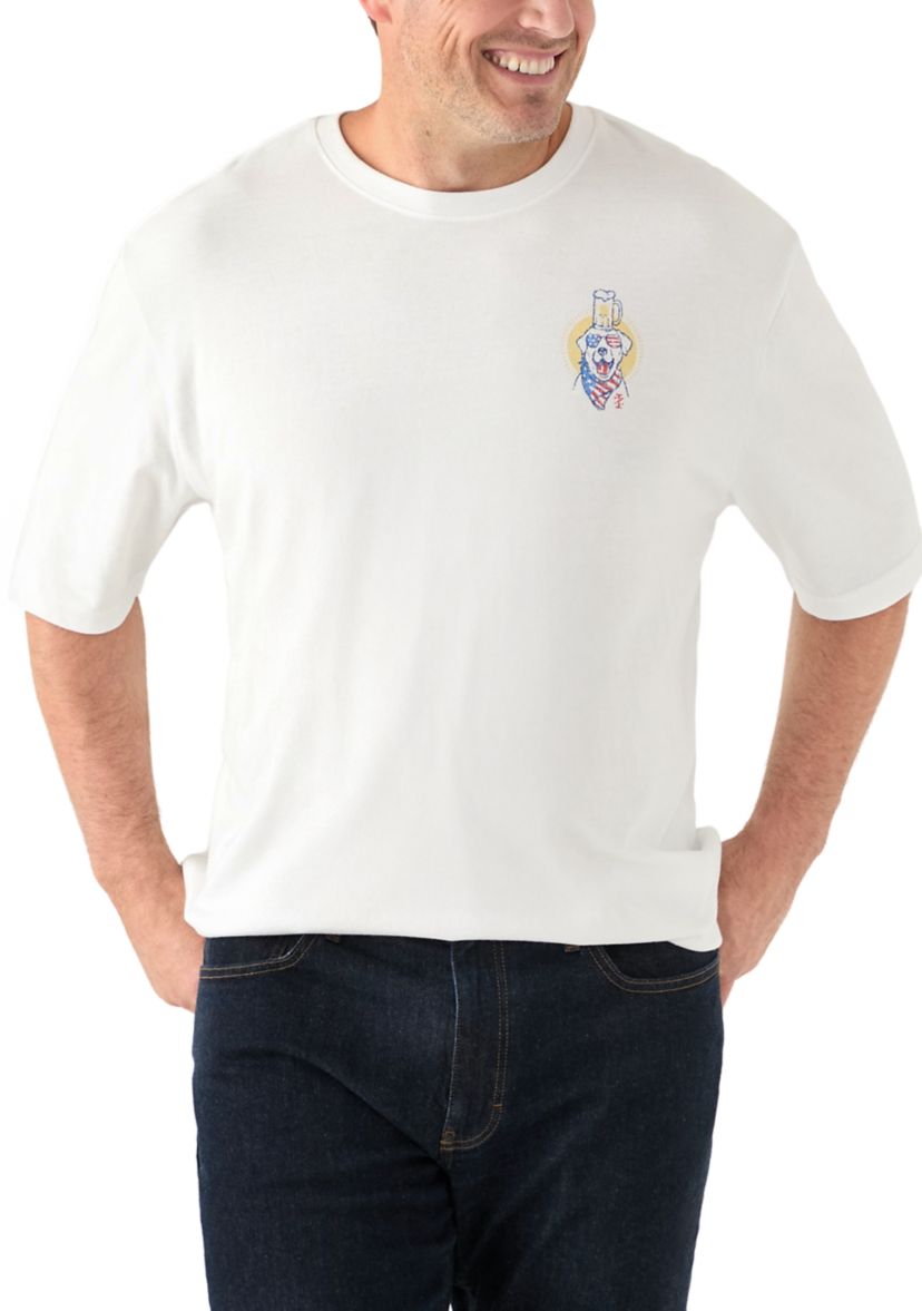 Big & Tall Short Sleeve Sunny Times Dog Graphic T-Shirt