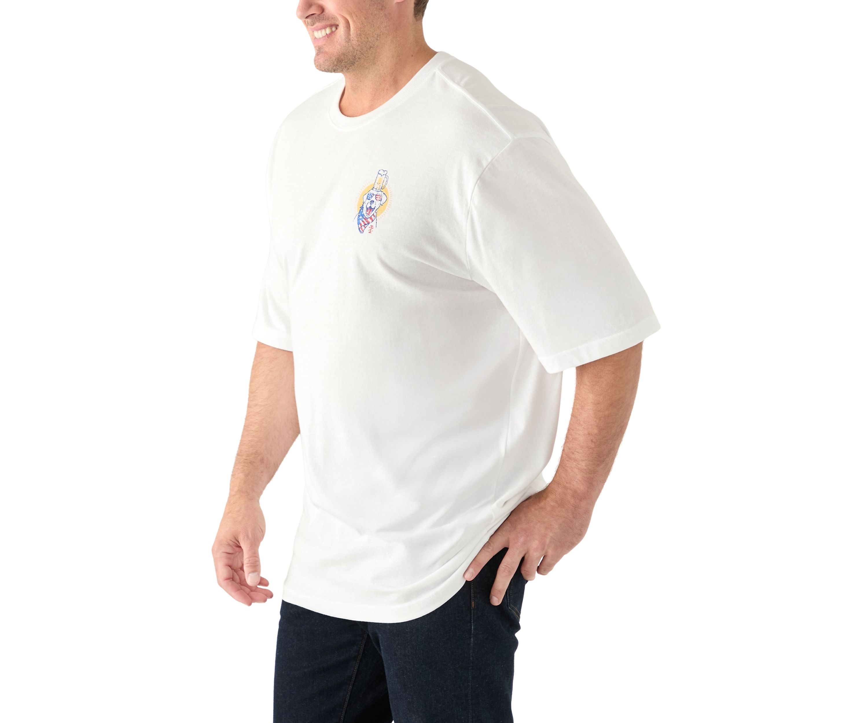 Big & Tall Short Sleeve Sunny Times Dog Graphic T-Shirt
