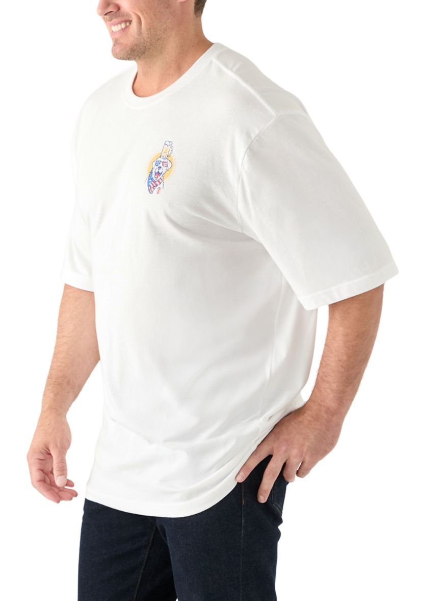 Big & Tall Short Sleeve Sunny Times Dog Graphic T-Shirt