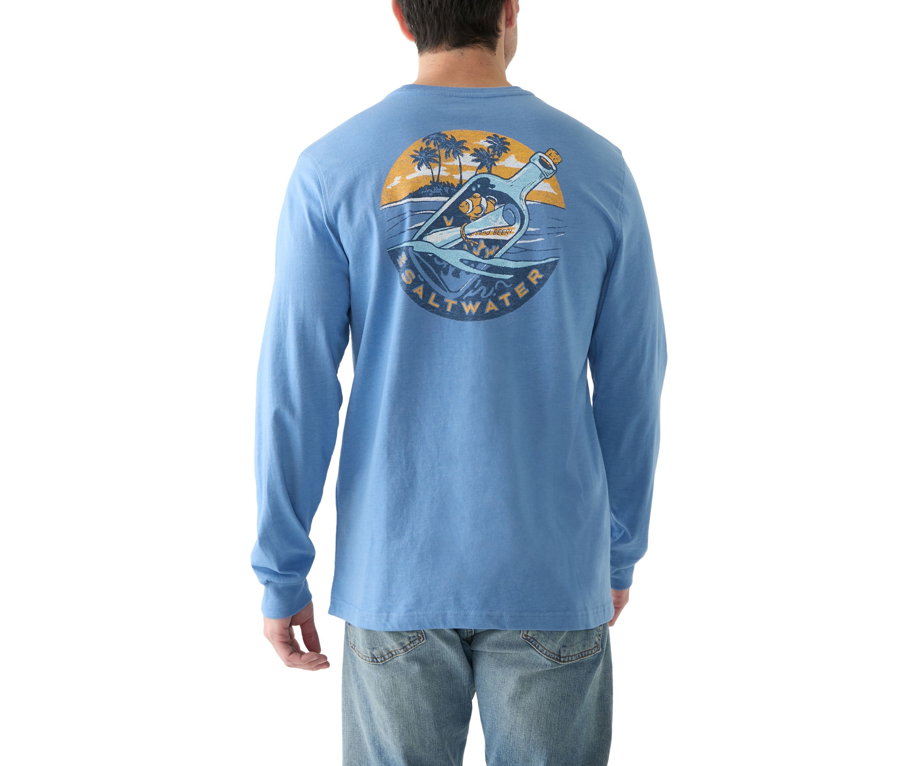 Long Sleeve Soft Wash Graphic Crew T-Shirt 