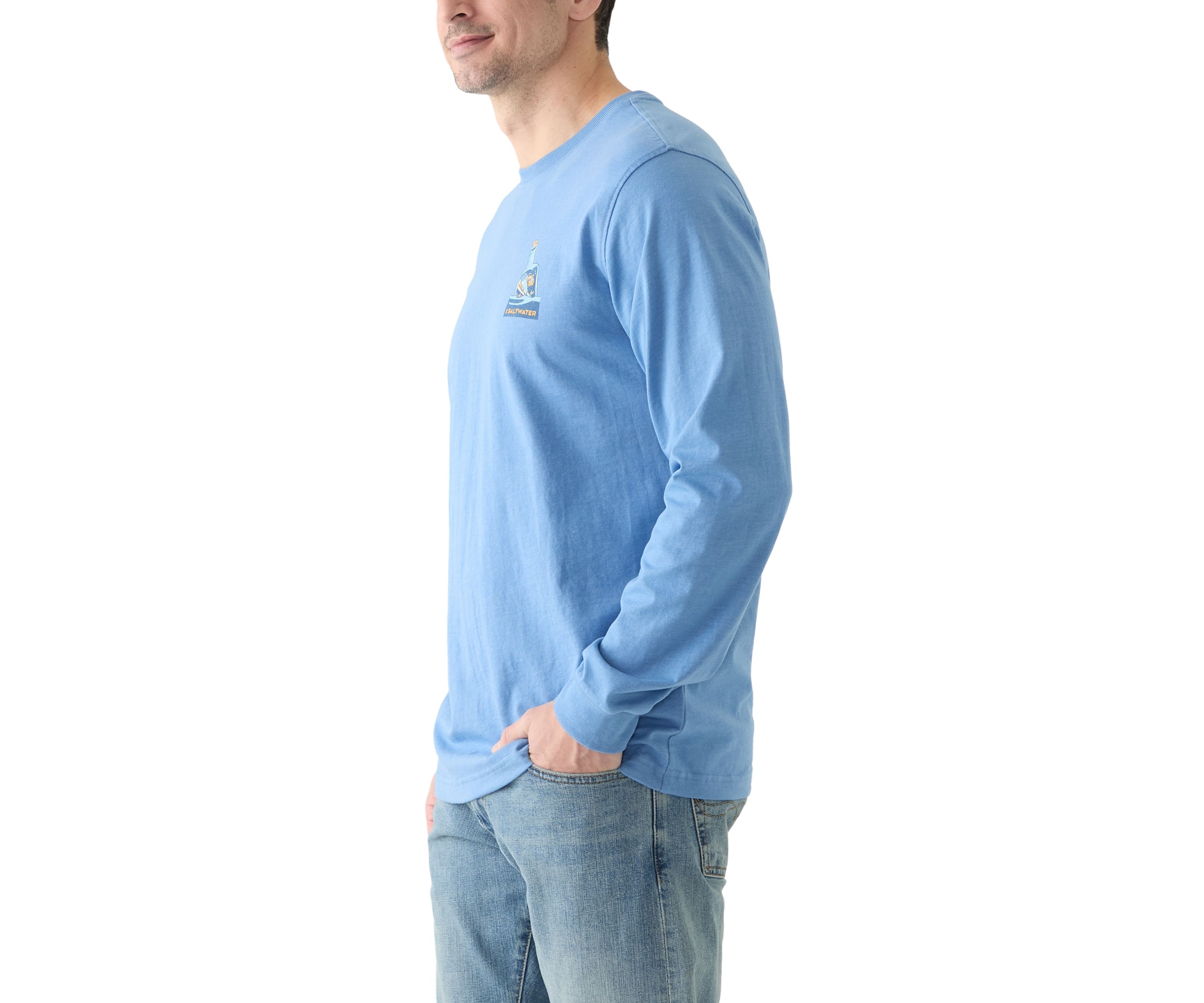 Long Sleeve Soft Wash Graphic Crew T-Shirt 