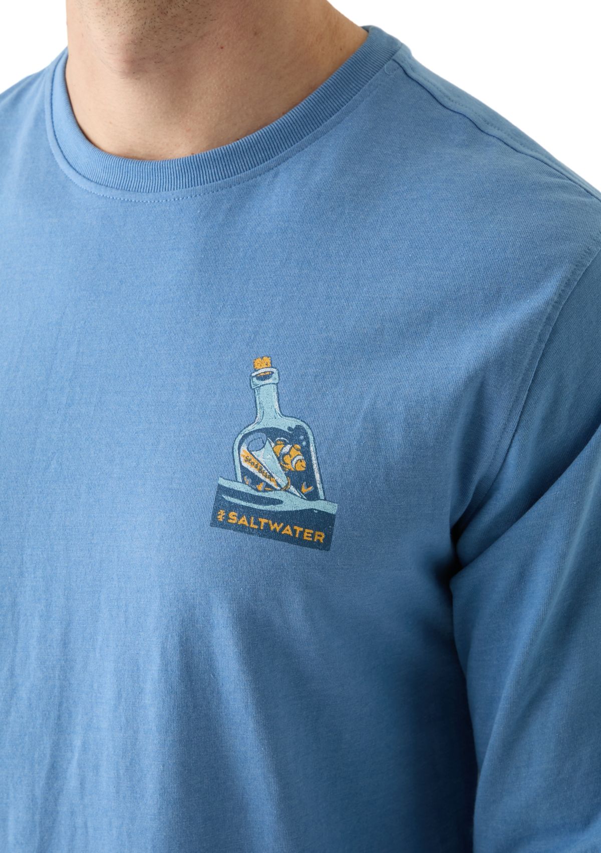 Long Sleeve Soft Wash Graphic Crew T-Shirt 