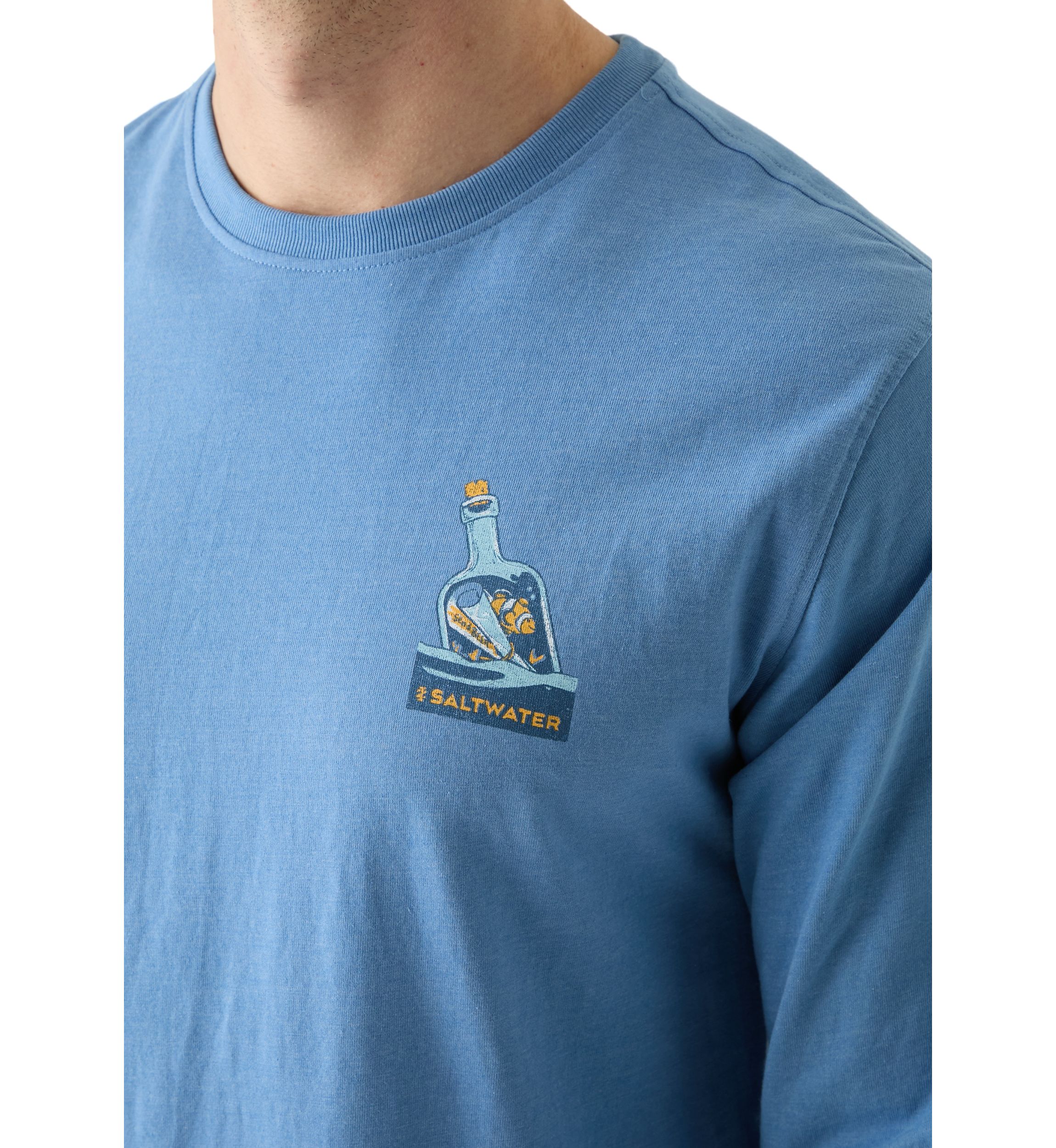 Long Sleeve Soft Wash Graphic Crew T-Shirt 