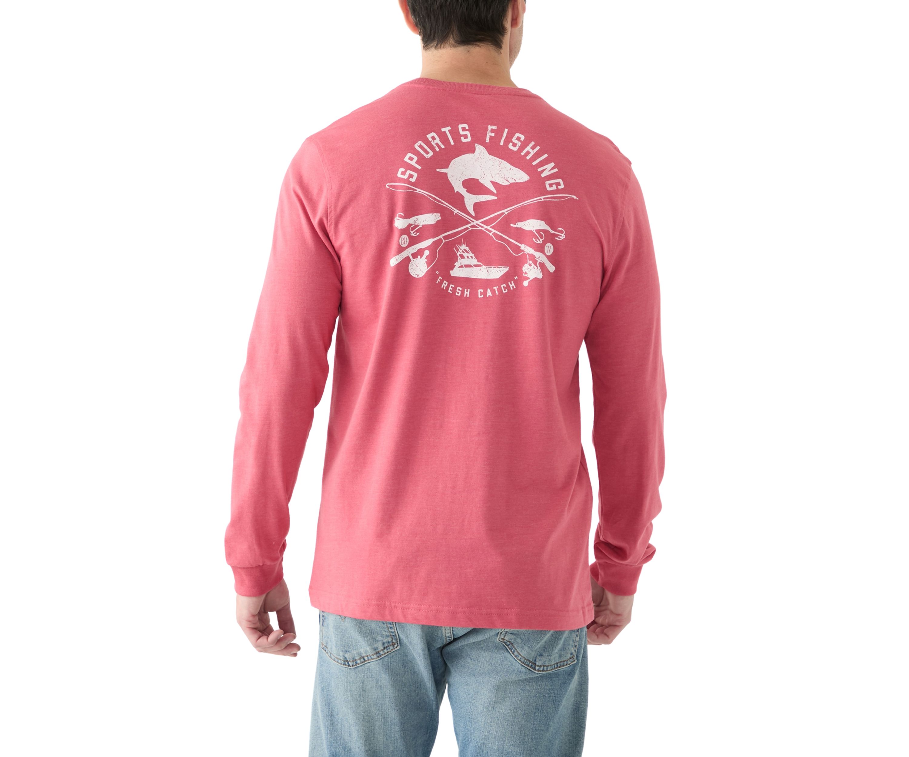 Long Sleeve Soft Wash Graphic Crew T-Shirt 