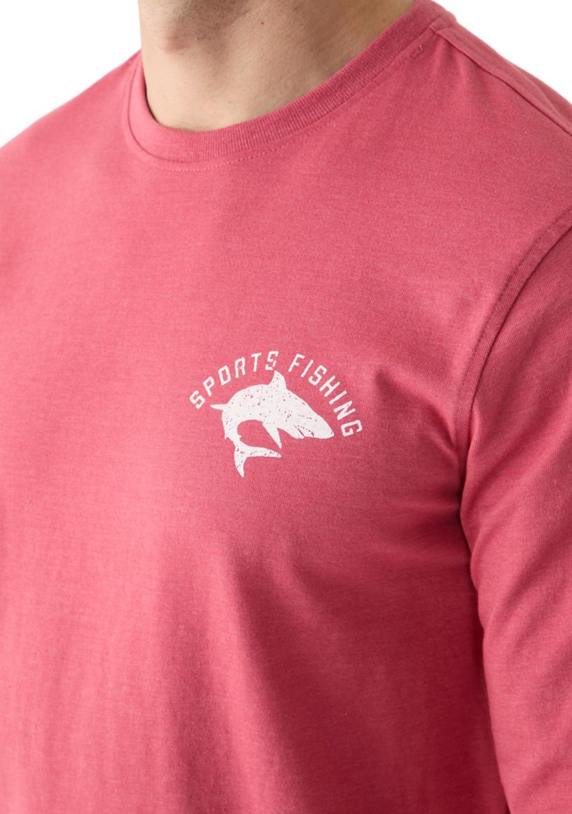 Long Sleeve Soft Wash Graphic Crew T-Shirt 