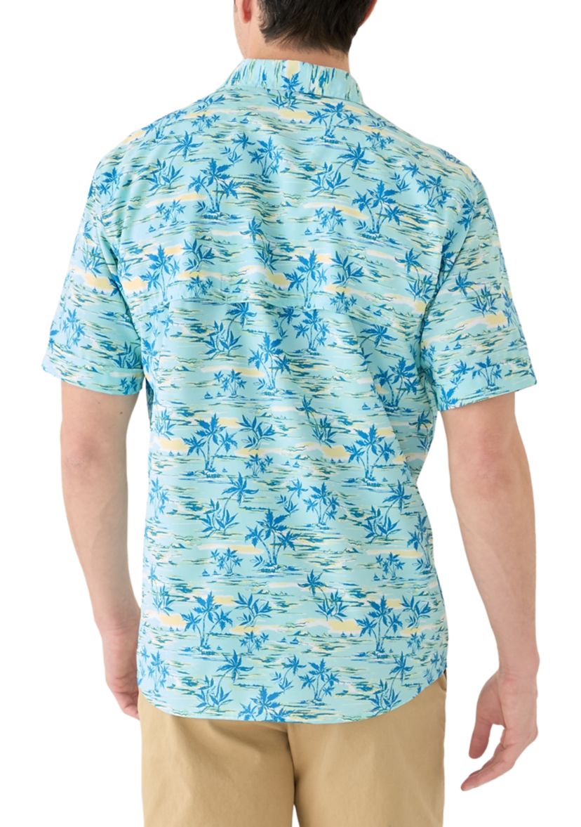Short Sleeve Sunshield Printed Beach Shirt