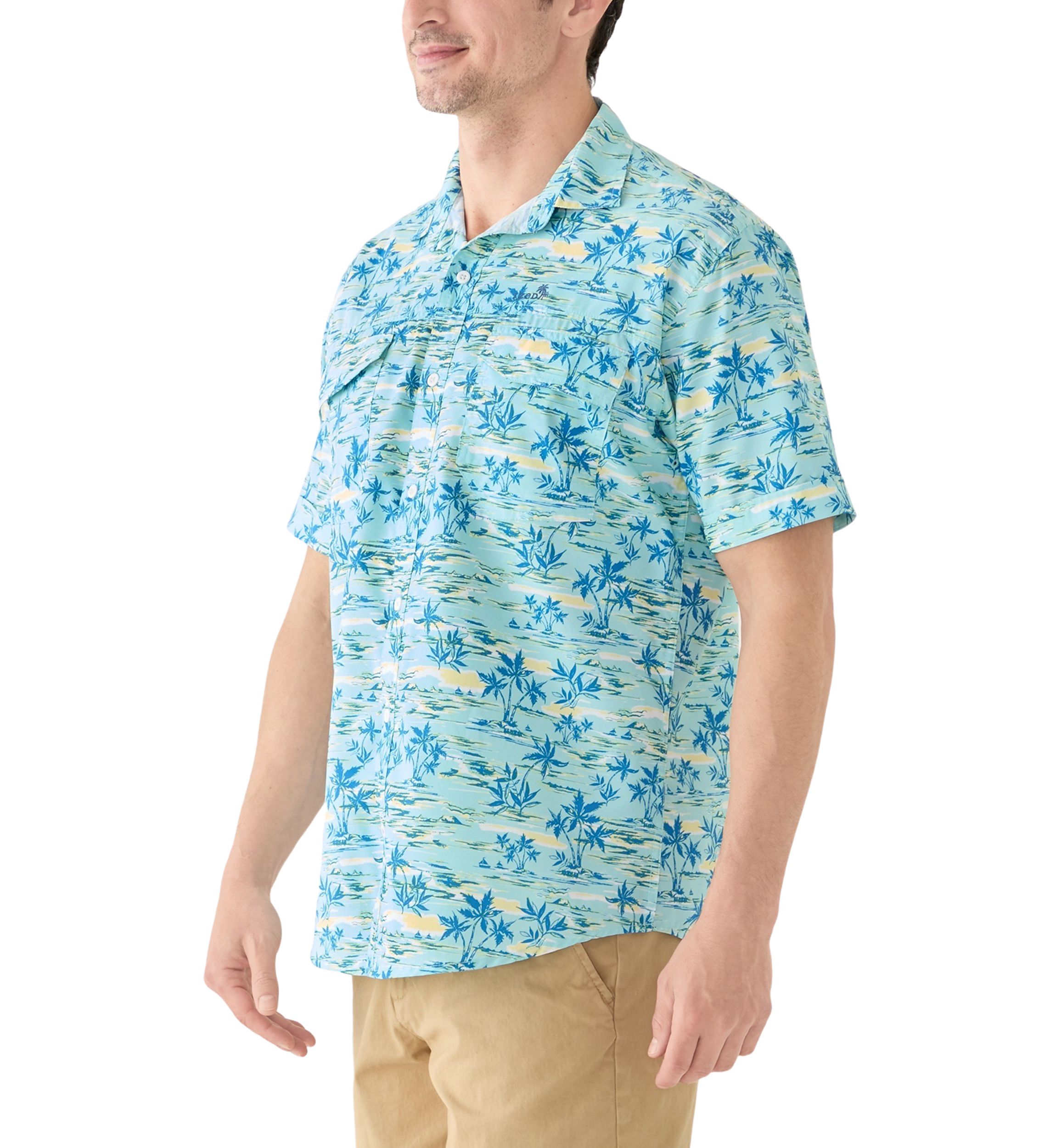 Short Sleeve Sunshield Printed Beach Shirt