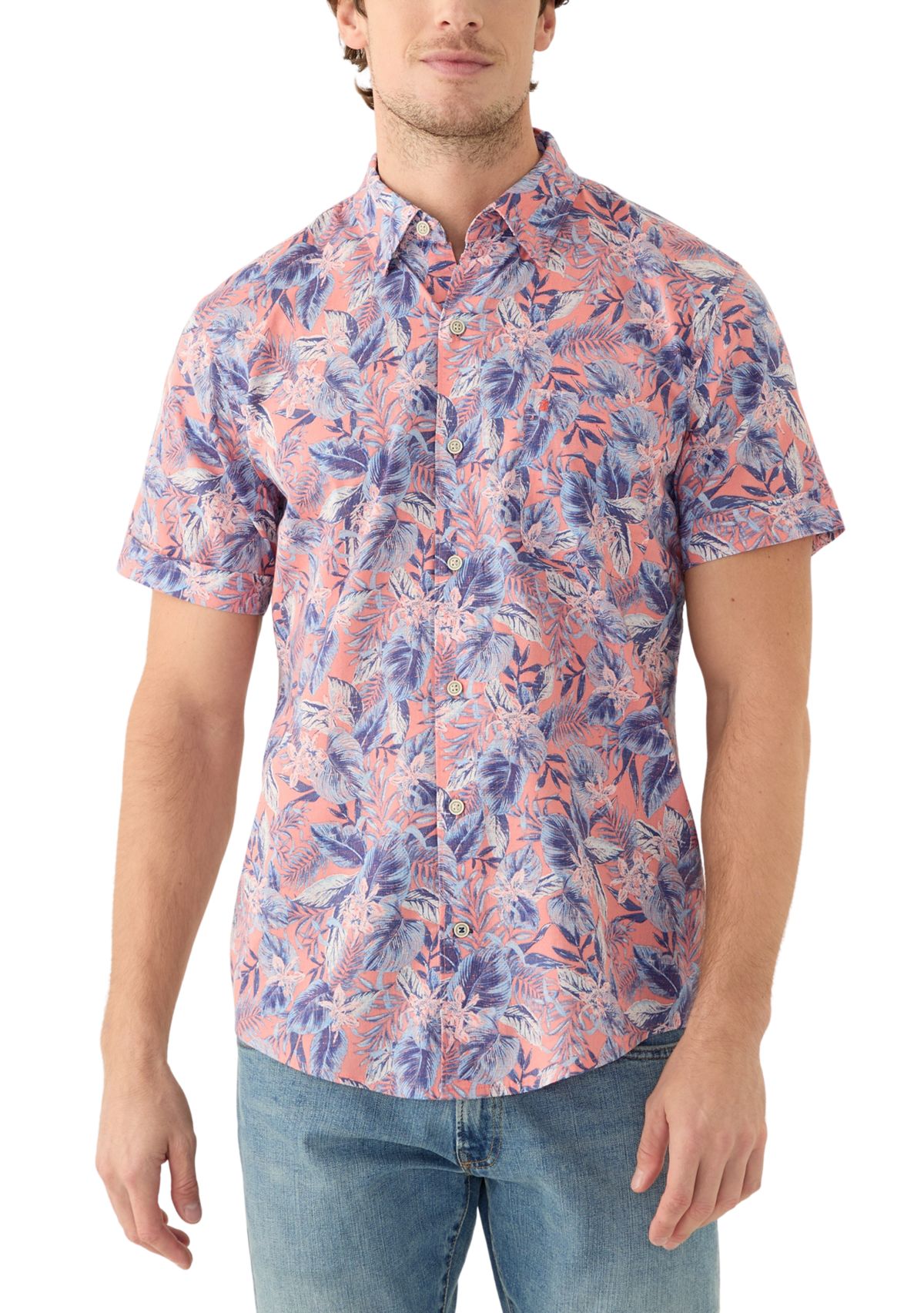 Dockside Chambray Printed Button Down Shirt