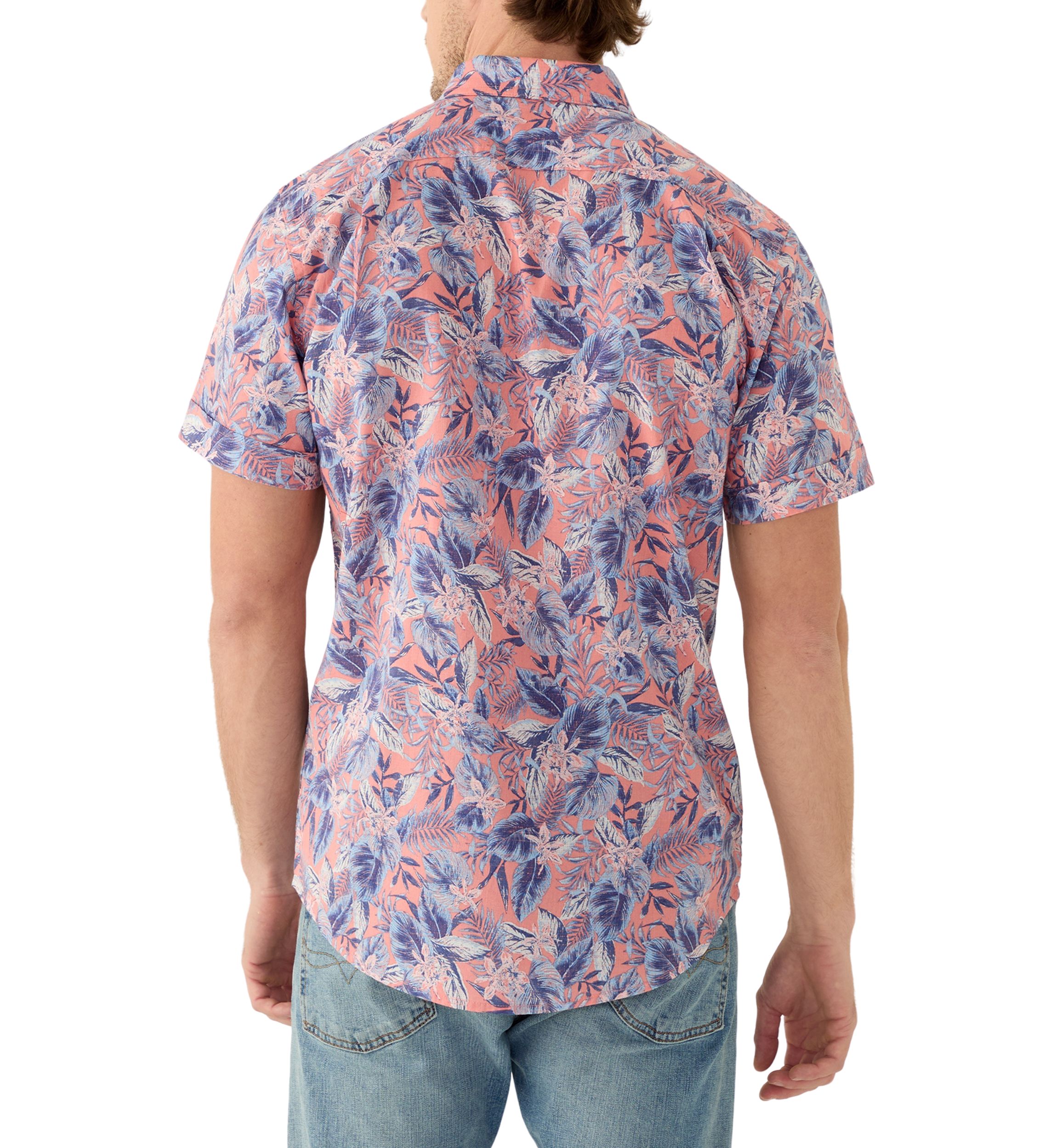Dockside Chambray Printed Button Down Shirt
