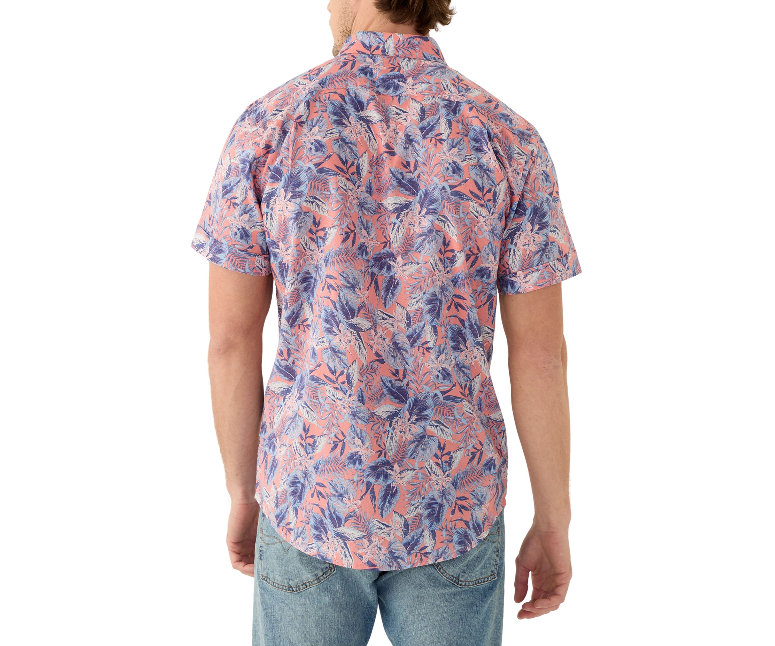 Dockside Chambray Printed Button Down Shirt