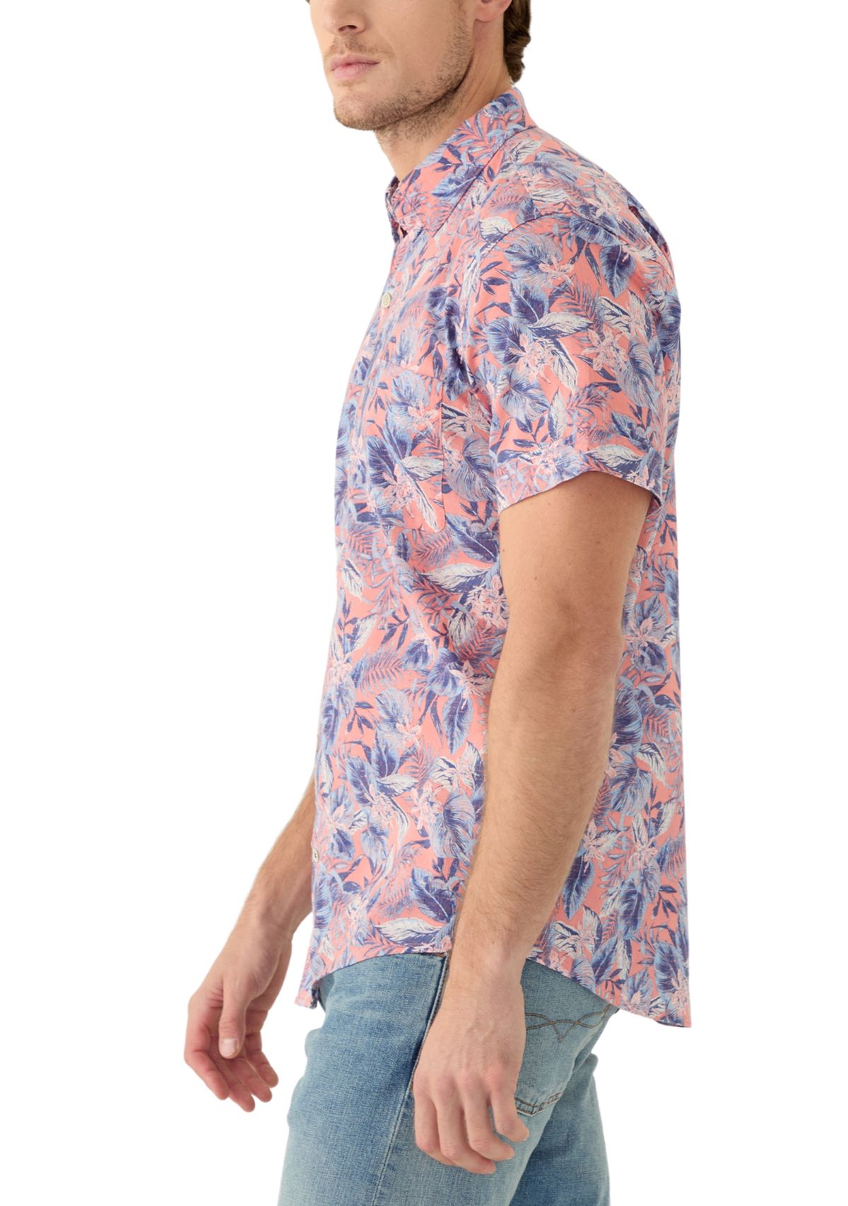 Dockside Chambray Printed Button Down Shirt