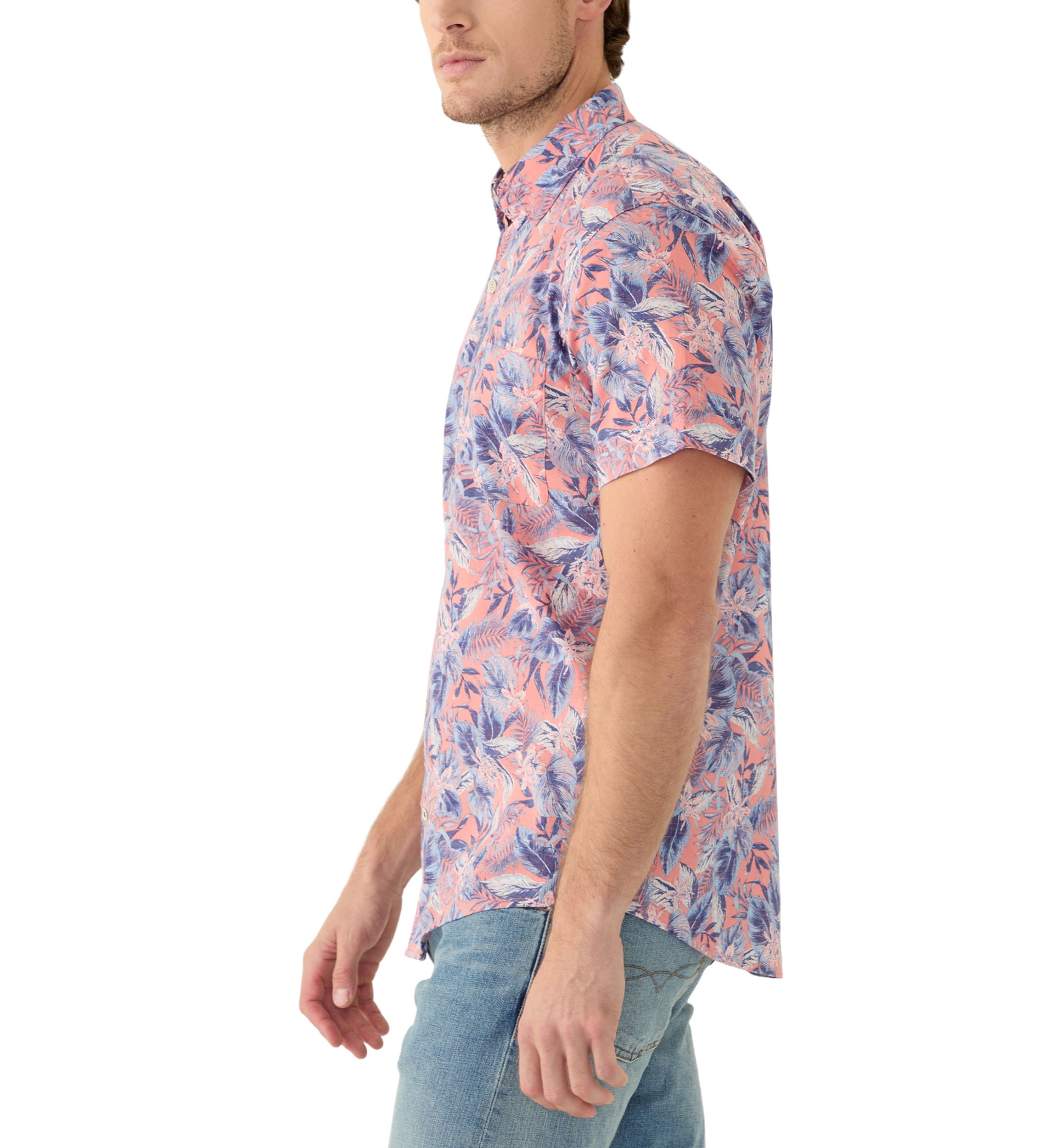 Dockside Chambray Printed Button Down Shirt