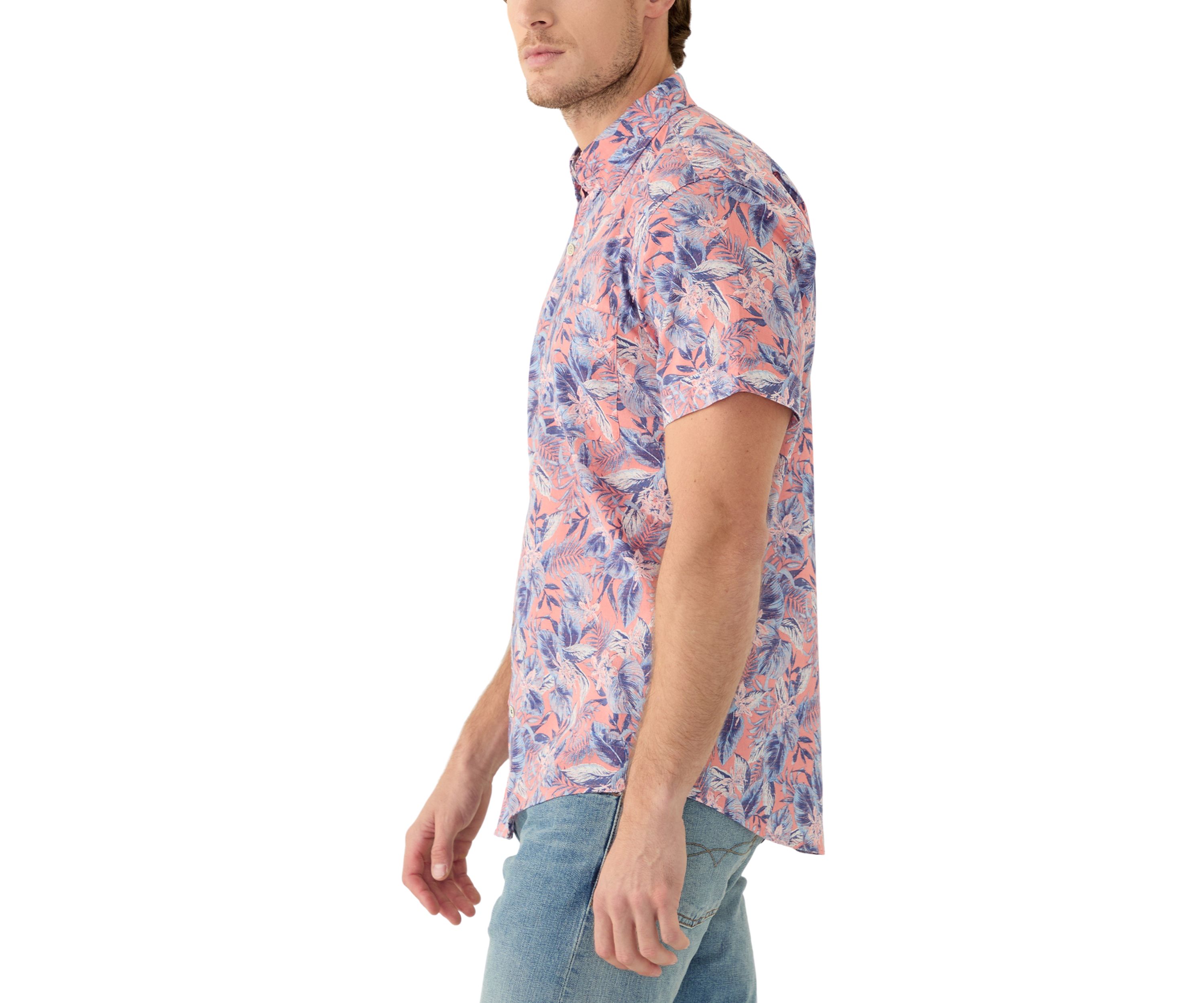 Dockside Chambray Printed Button Down Shirt