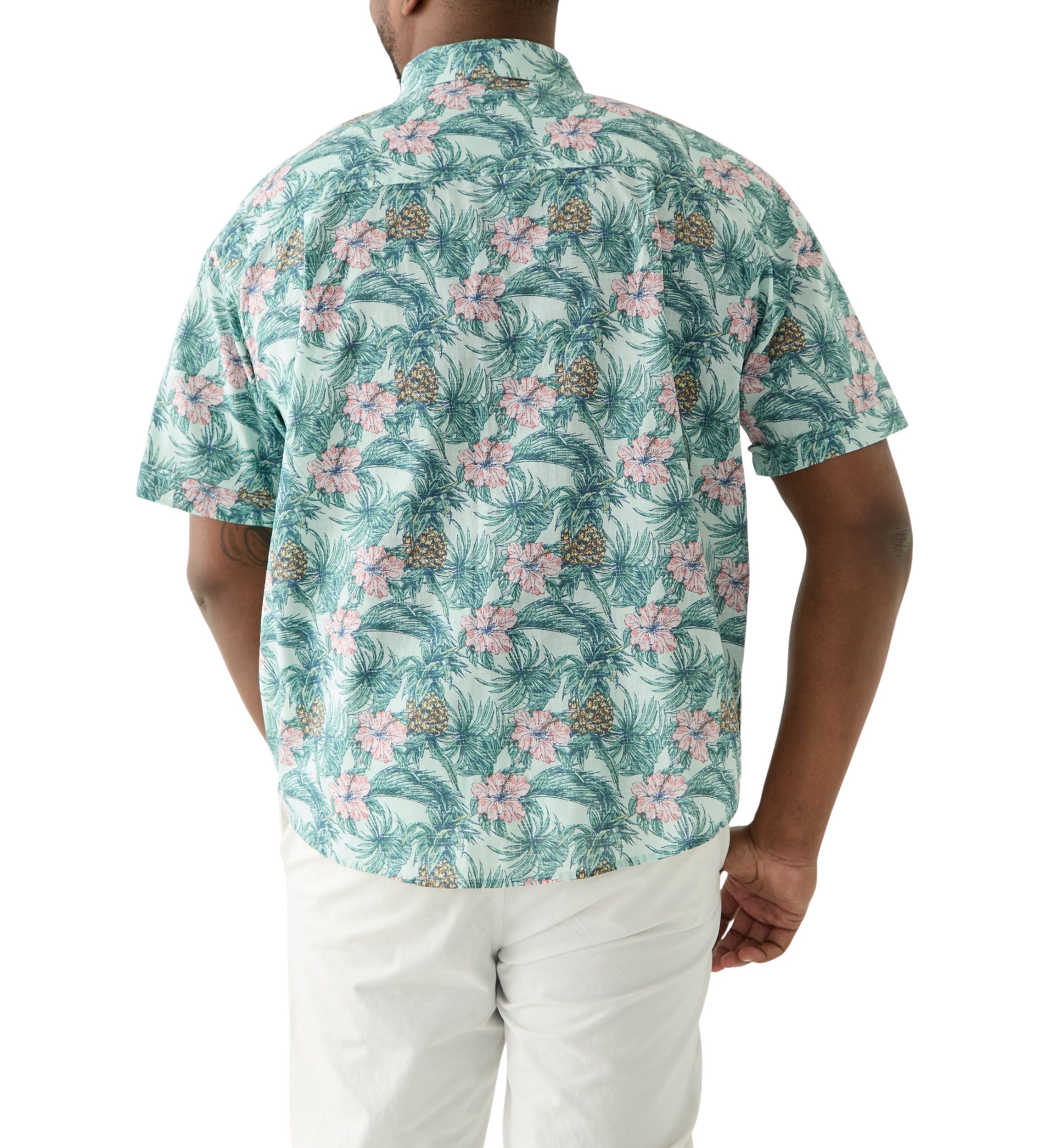 Big & Tall Dockside Chambray Printed Shirt