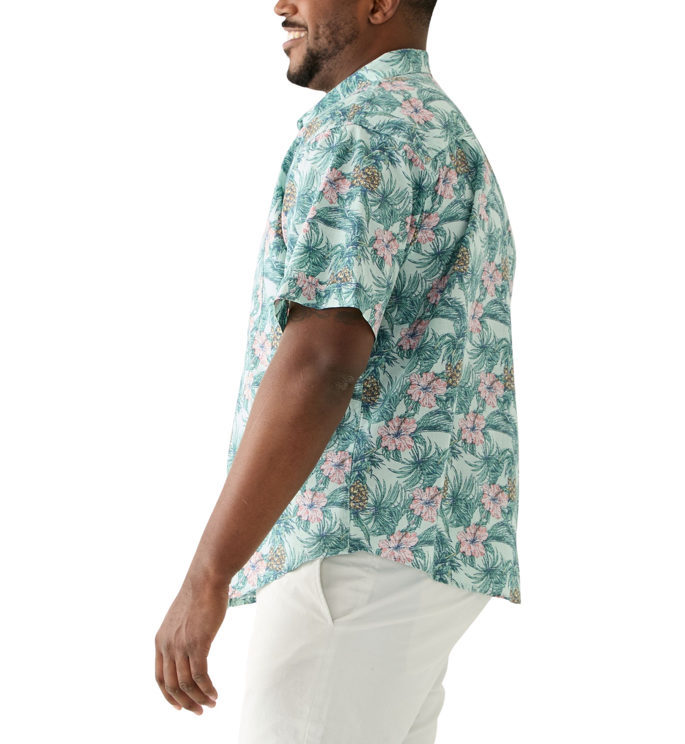 Big & Tall Dockside Chambray Printed Shirt