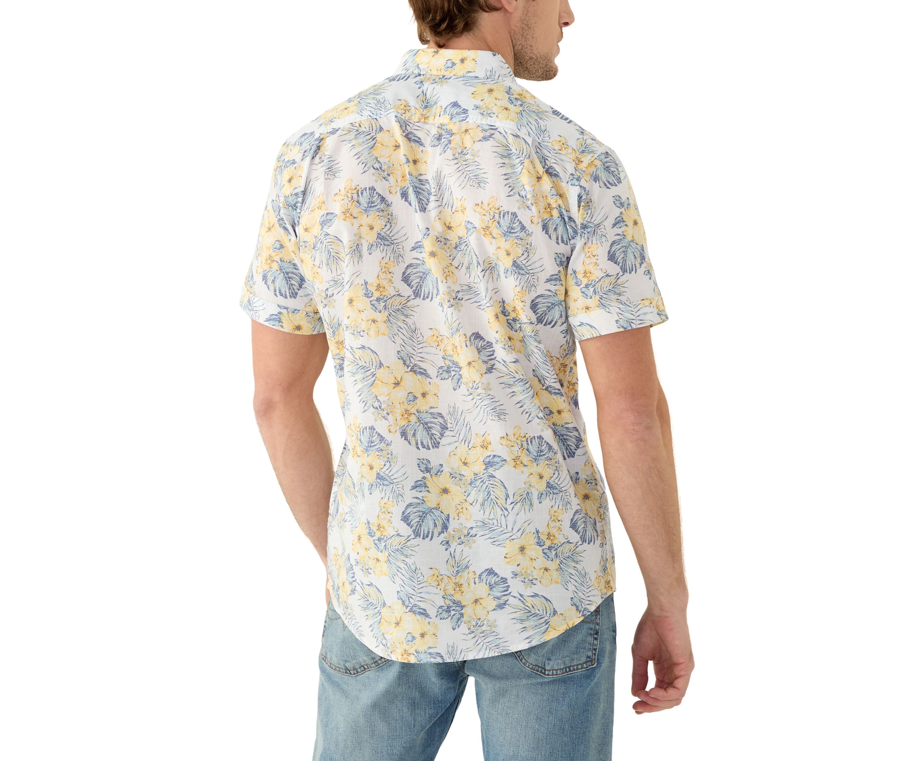 Dockside Chambray Printed Button Down Shirt