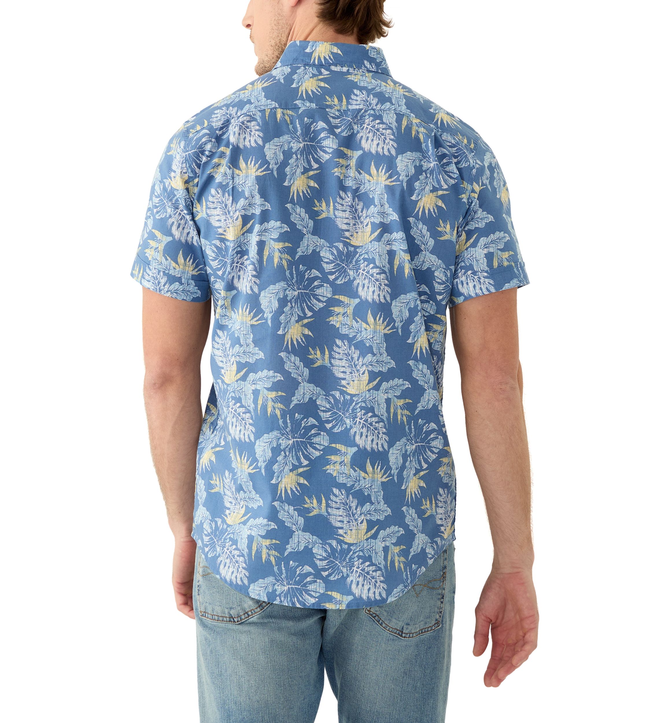Dockside Chambray Printed Button Down Shirt
