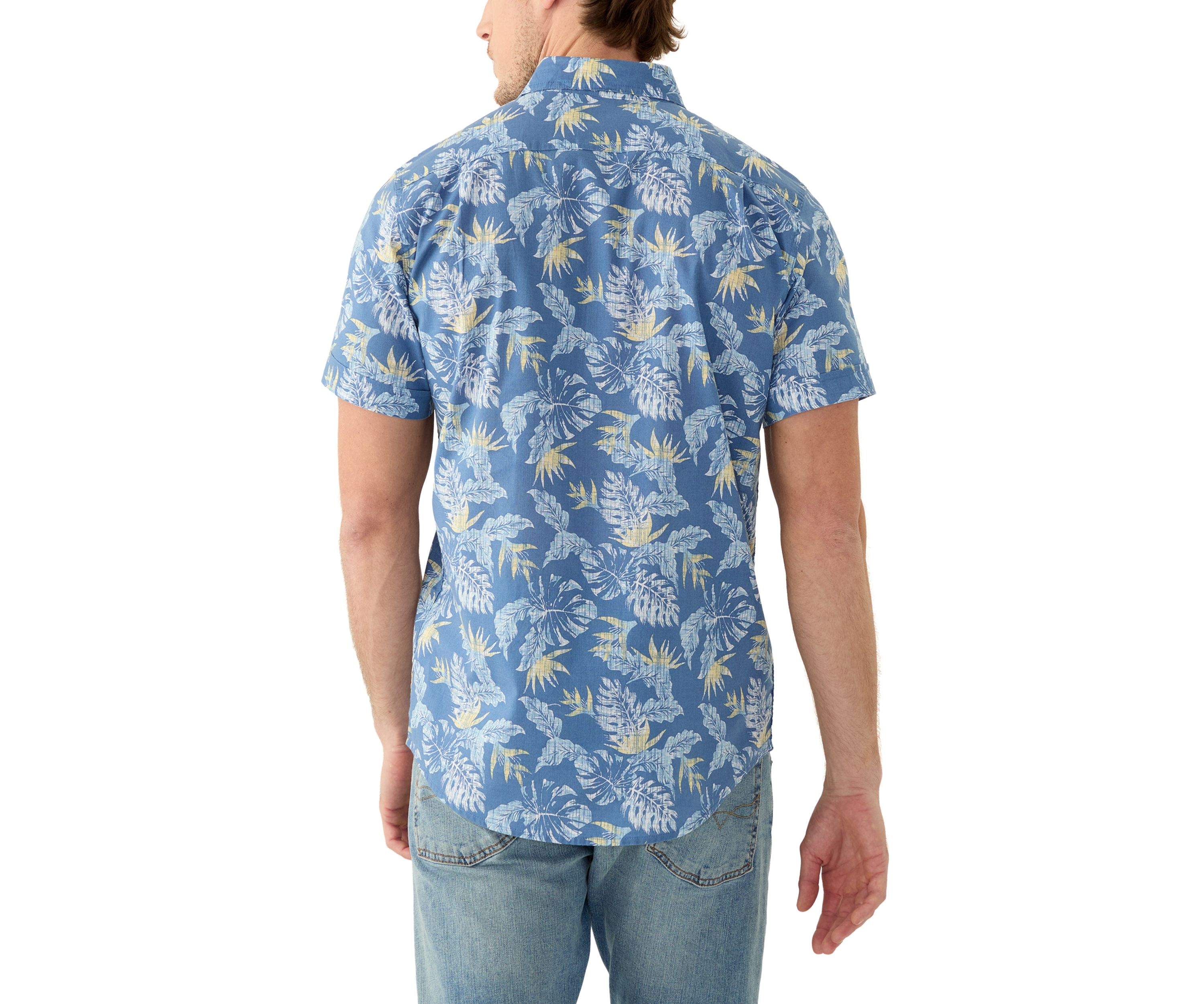 Dockside Chambray Printed Button Down Shirt
