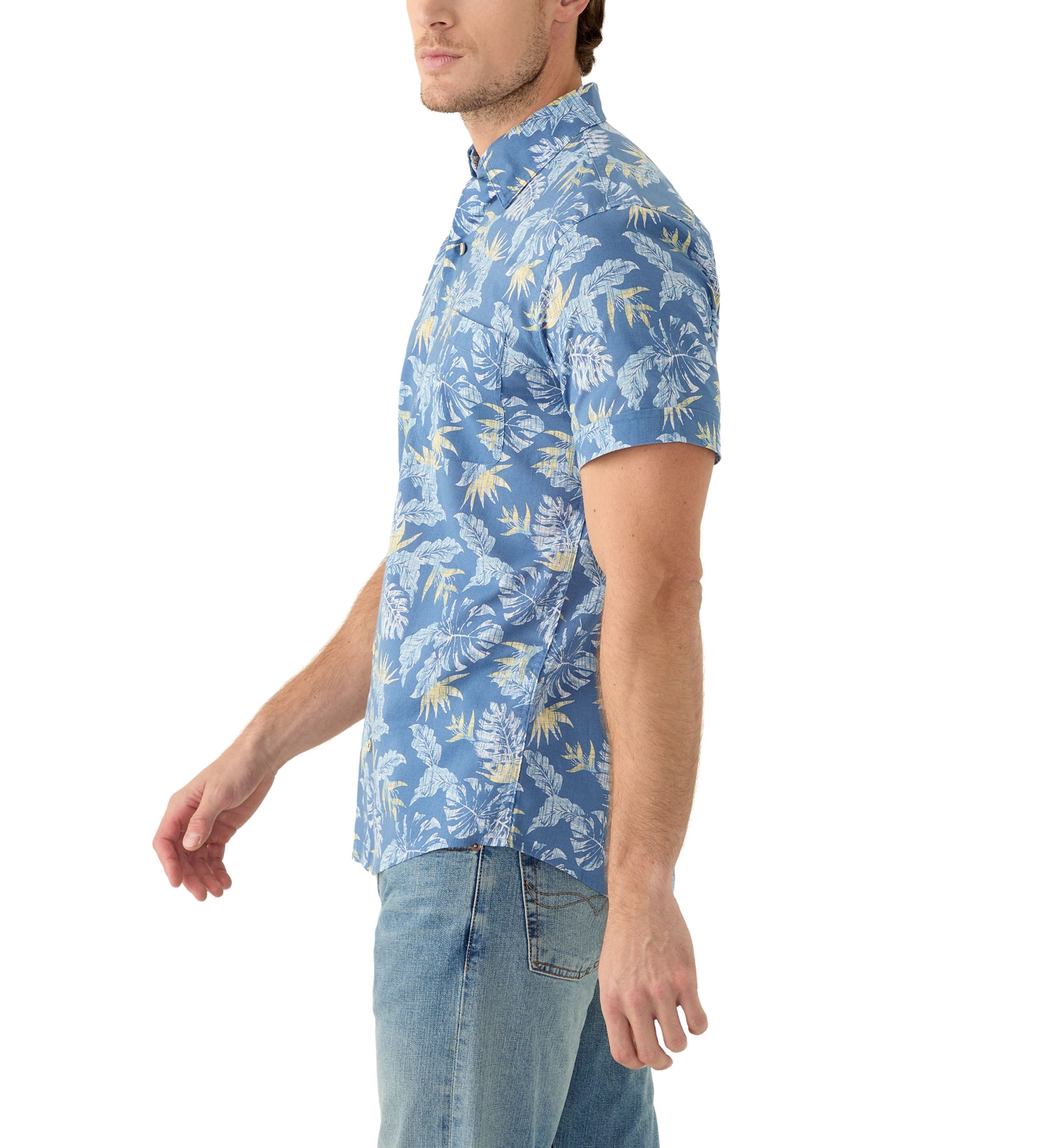 Dockside Chambray Printed Button Down Shirt