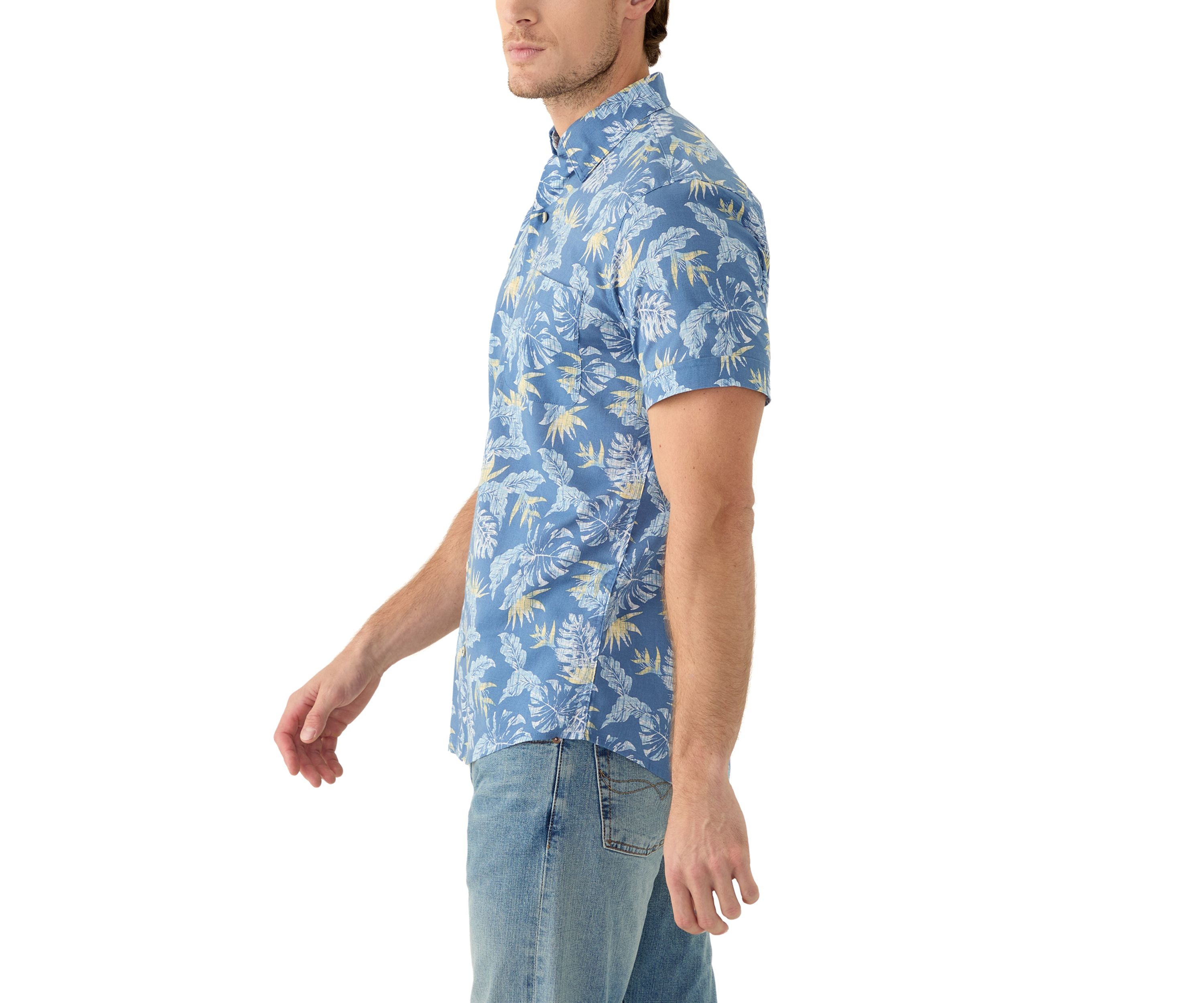 Dockside Chambray Printed Button Down Shirt