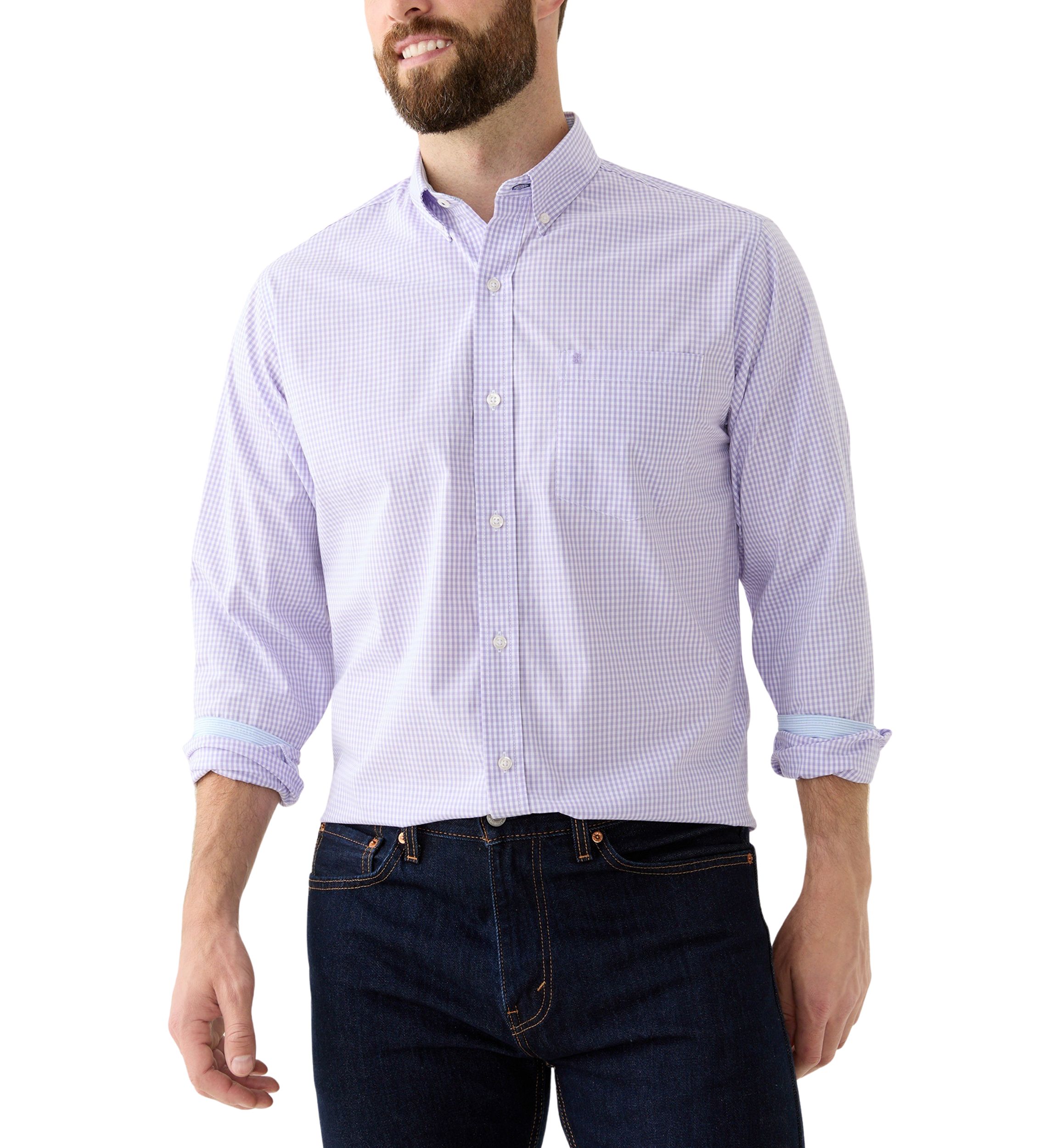 Long Sleeve Performance Gingham Shirt